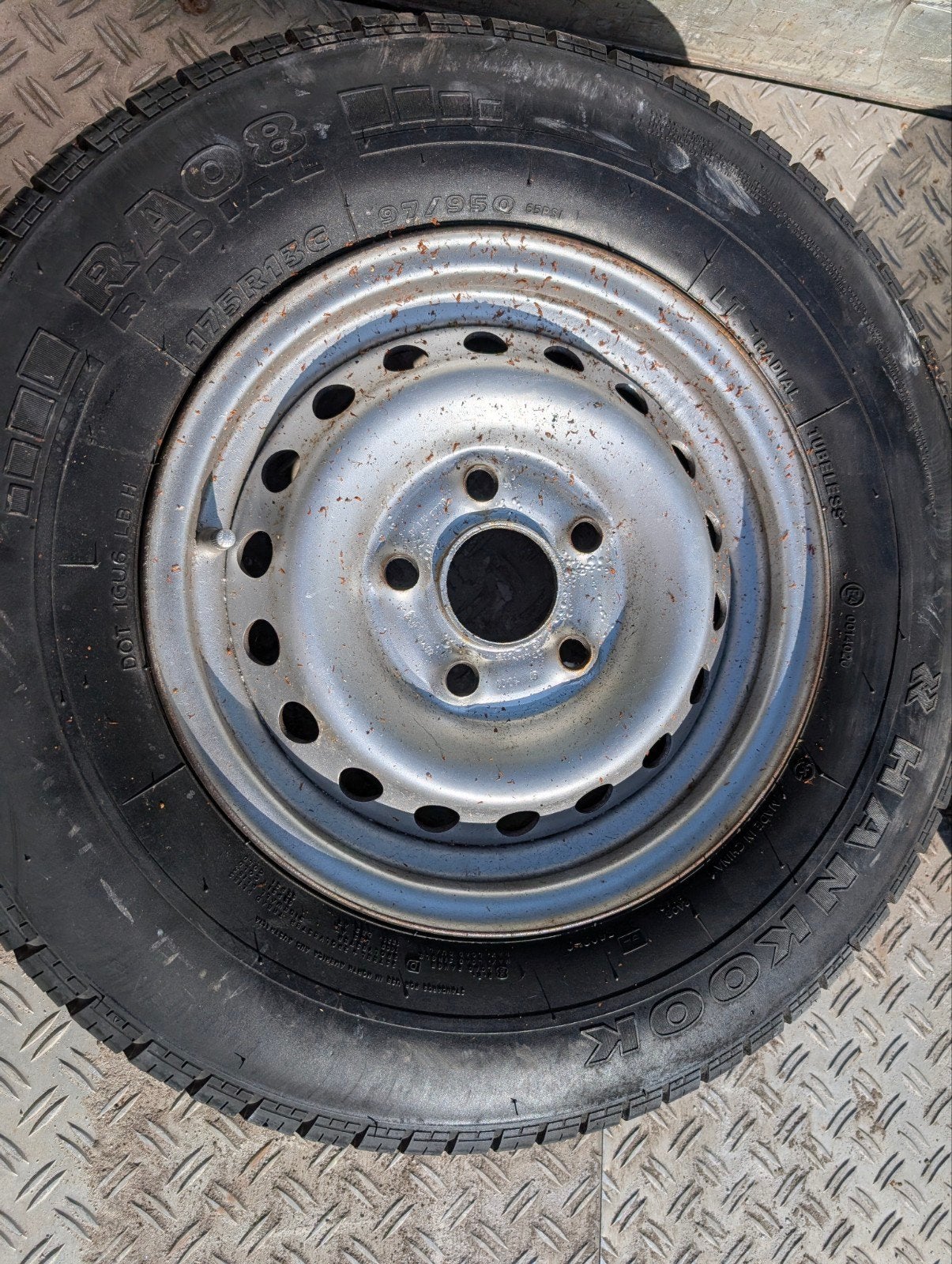 2x Aanhangwagen wielen 5x112 - 175R13C (2018 & 2011), Ophalen, Gebruikt
