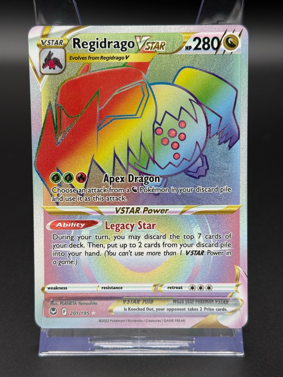Regidrago VSTAR - Pokémon Silver Tempest - #201/195 SIT, Ophalen of Verzenden, Zo goed als nieuw, Losse kaart, Foil