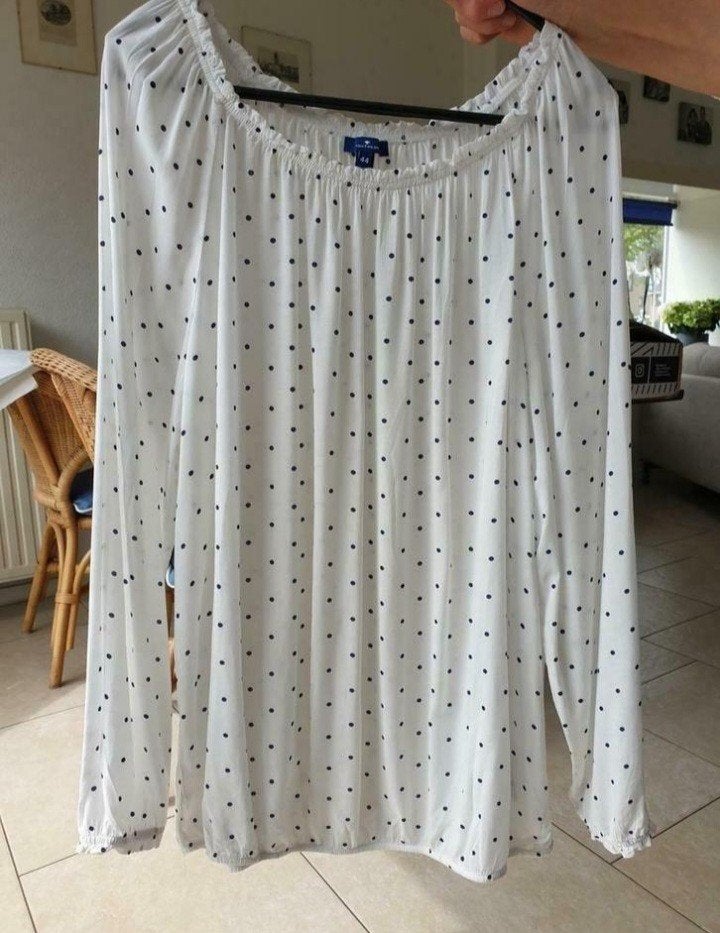 Nieuwe, ongedragen witte blouse van Tom Tailor in maat 44. S, Ophalen of Verzenden, Nieuw, Maat 42/44 (L), Wit
