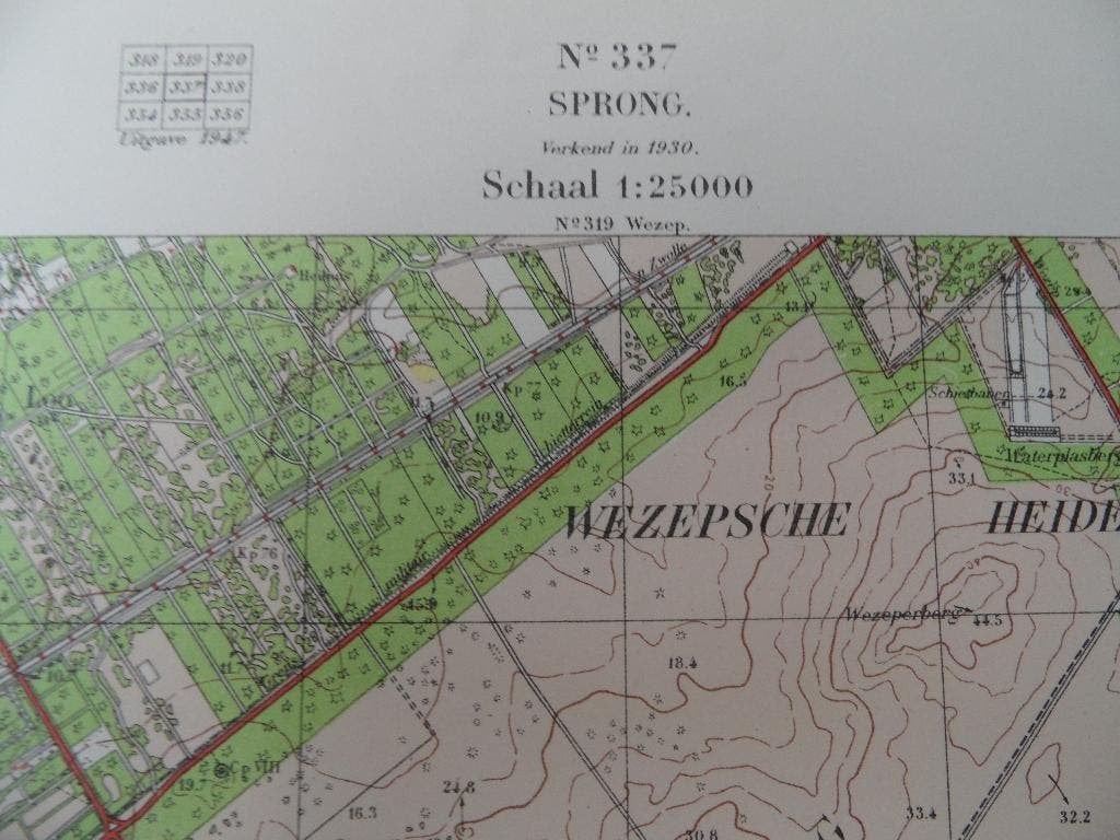 16 Sprong Mullegen foto litho 1947, Ophalen of Verzenden