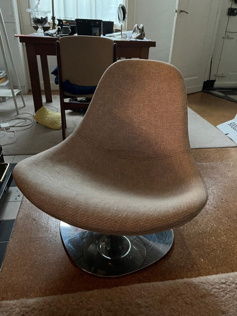 Retro Ikea draaistoel, Huis en Inrichting, Fauteuils, Ophalen, Gebruikt, Minder dan 75 cm, Stof