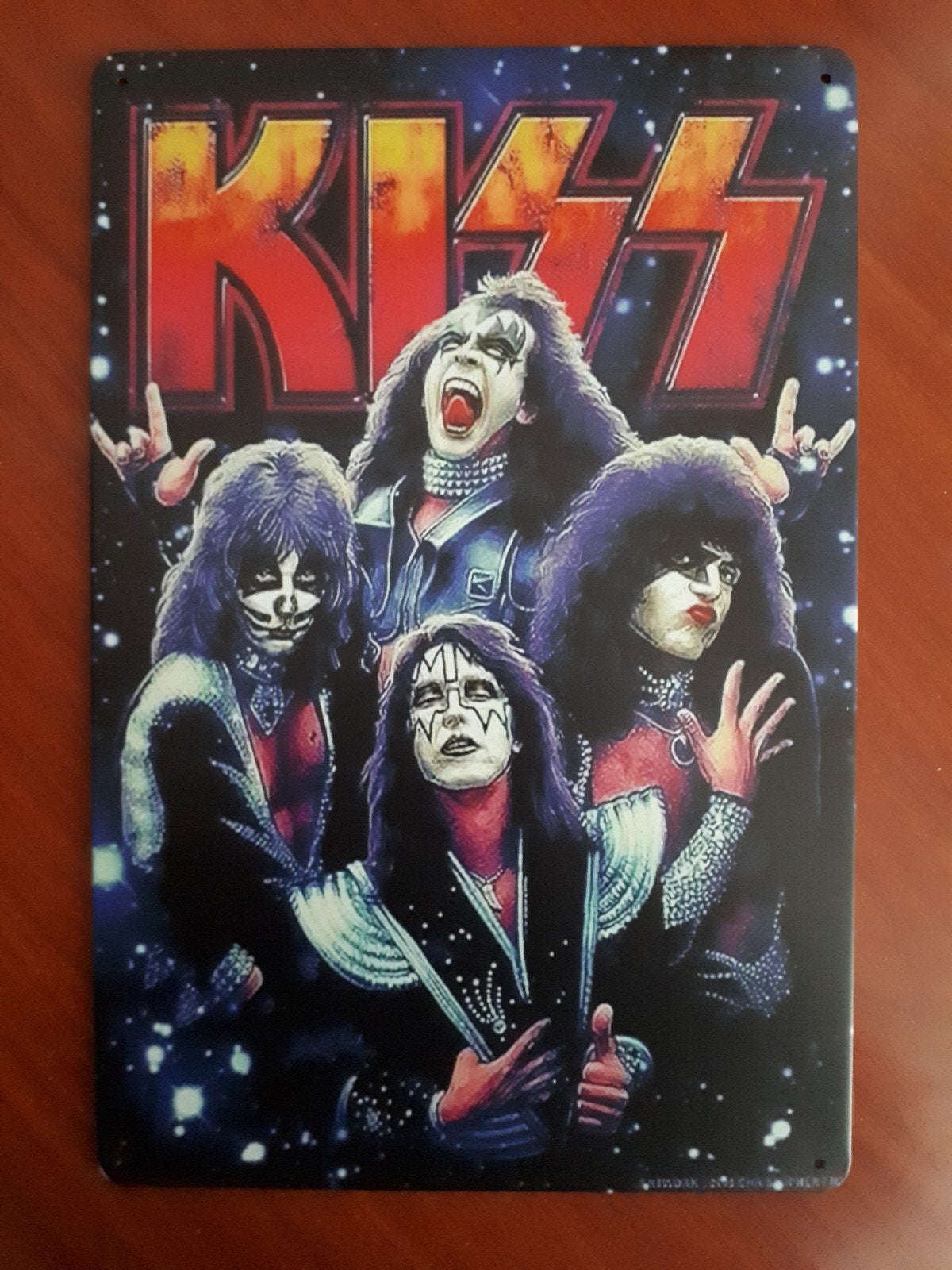 Kiss 20x30 cm Metalen Reclamebord, Ophalen of Verzenden, Nieuw, Reclamebord, Plaat of Schild, Overige merken