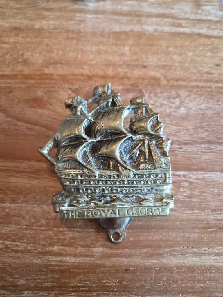 Messing deurklopper vintage schip the royal george, Antiek en Kunst, Ophalen of Verzenden