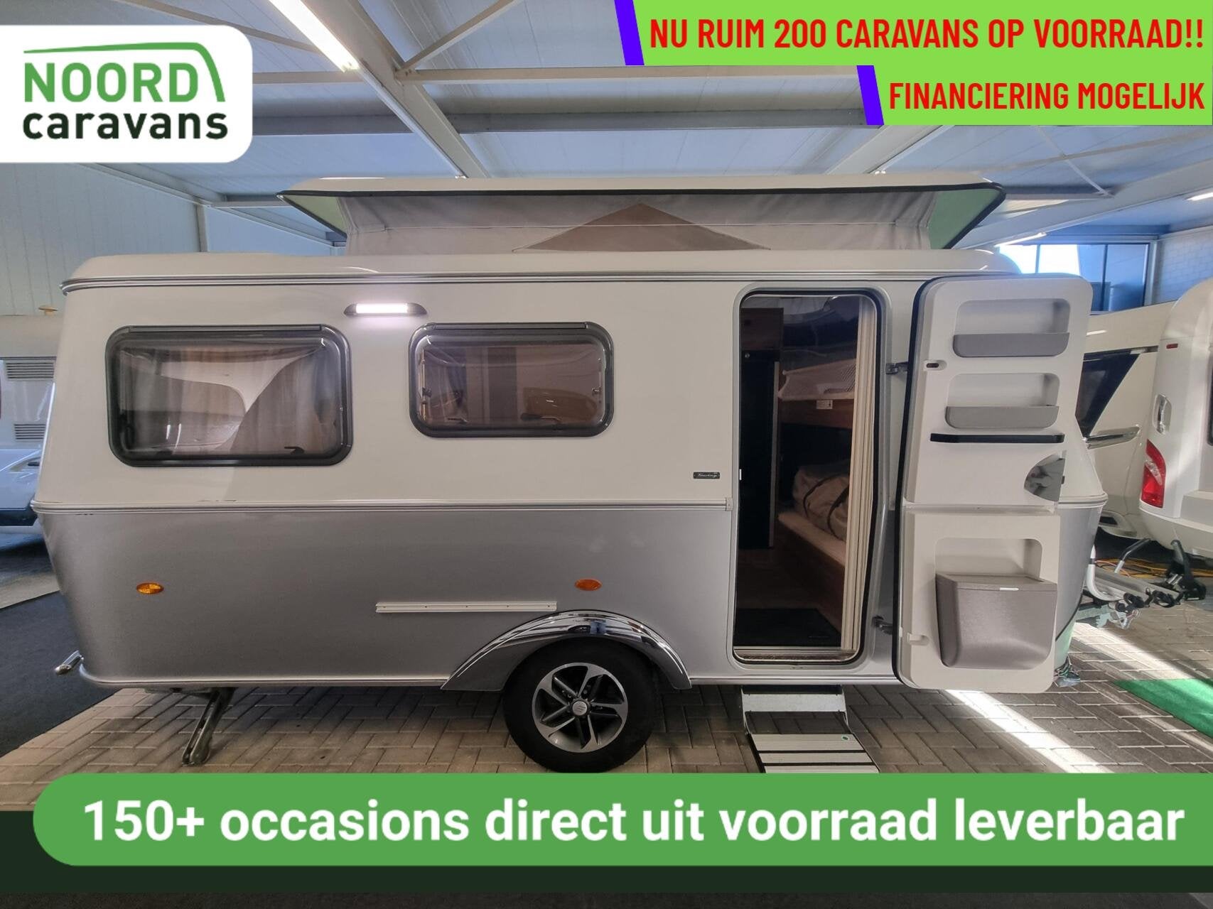 Eriba TOURING 560 STAPELBED + HEFDAK + VOORTENT + AUTARK, Bedrijf, 5 tot 6 meter, Eriba, Hordeur