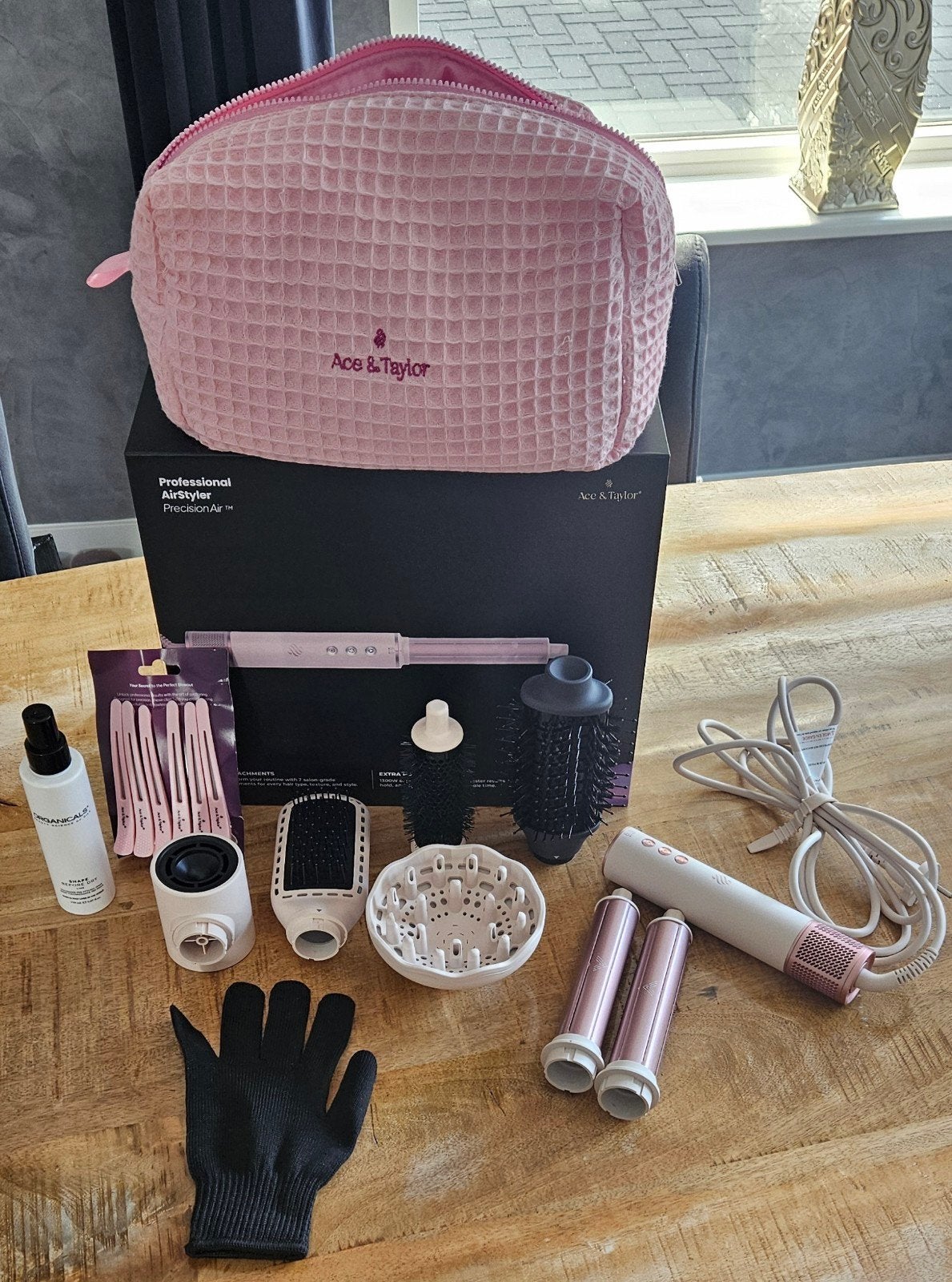 Ace & Taylor Airstyler Pro Roze Compleet + Extra's, Ophalen of Verzenden, Nieuw, Föhn of Haardroger