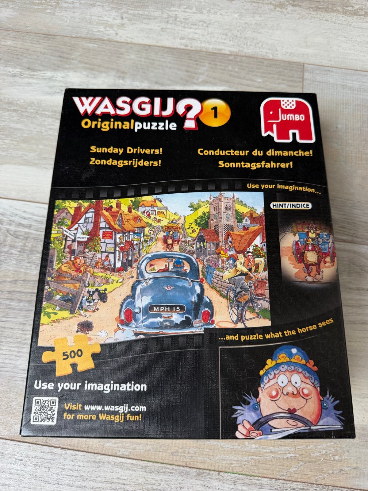 Wasgij Original 1: Zondagsrijders! 500 stukjes Jumbo, Ophalen of Verzenden, Meer dan 50 stukjes, Gebruikt, 6 jaar of ouder