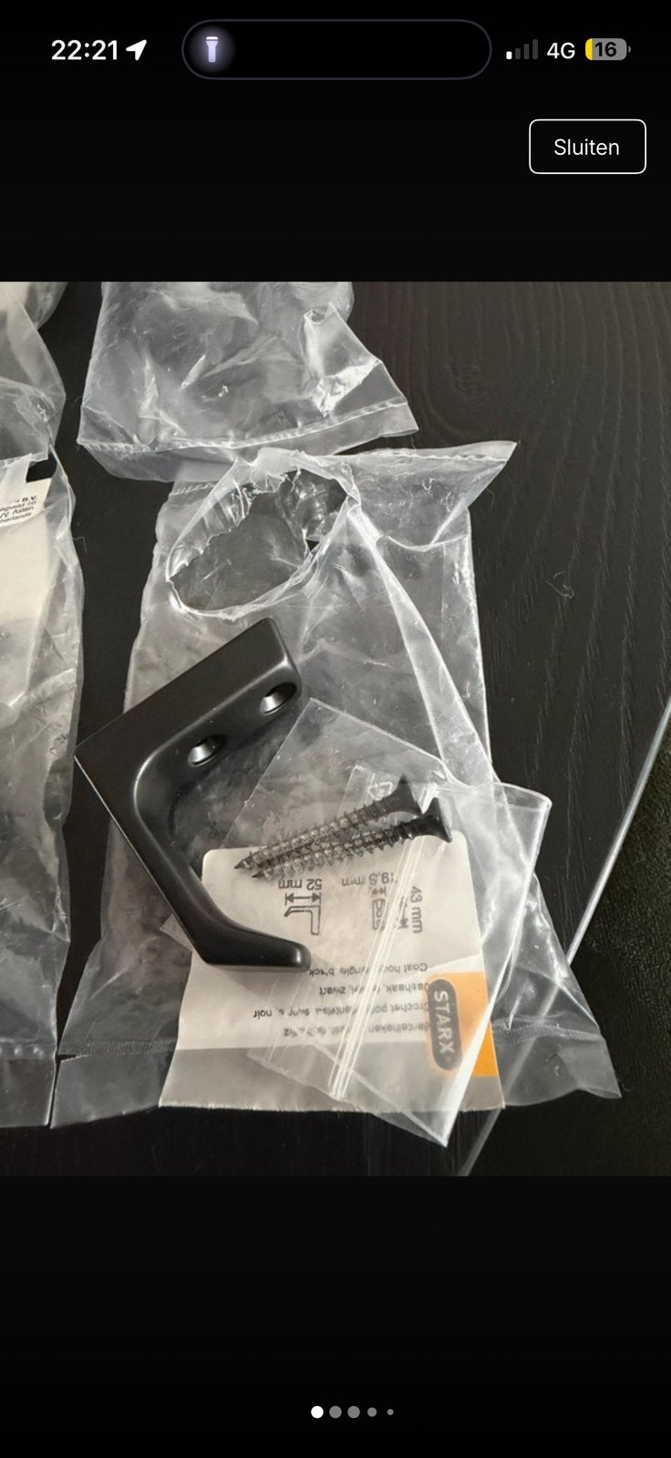 Zwarte metalen kapstokhaken nieuw + schakelmateriaal, Wandhaken, Nieuw, Ophalen of Verzenden, Minder dan 100 cm