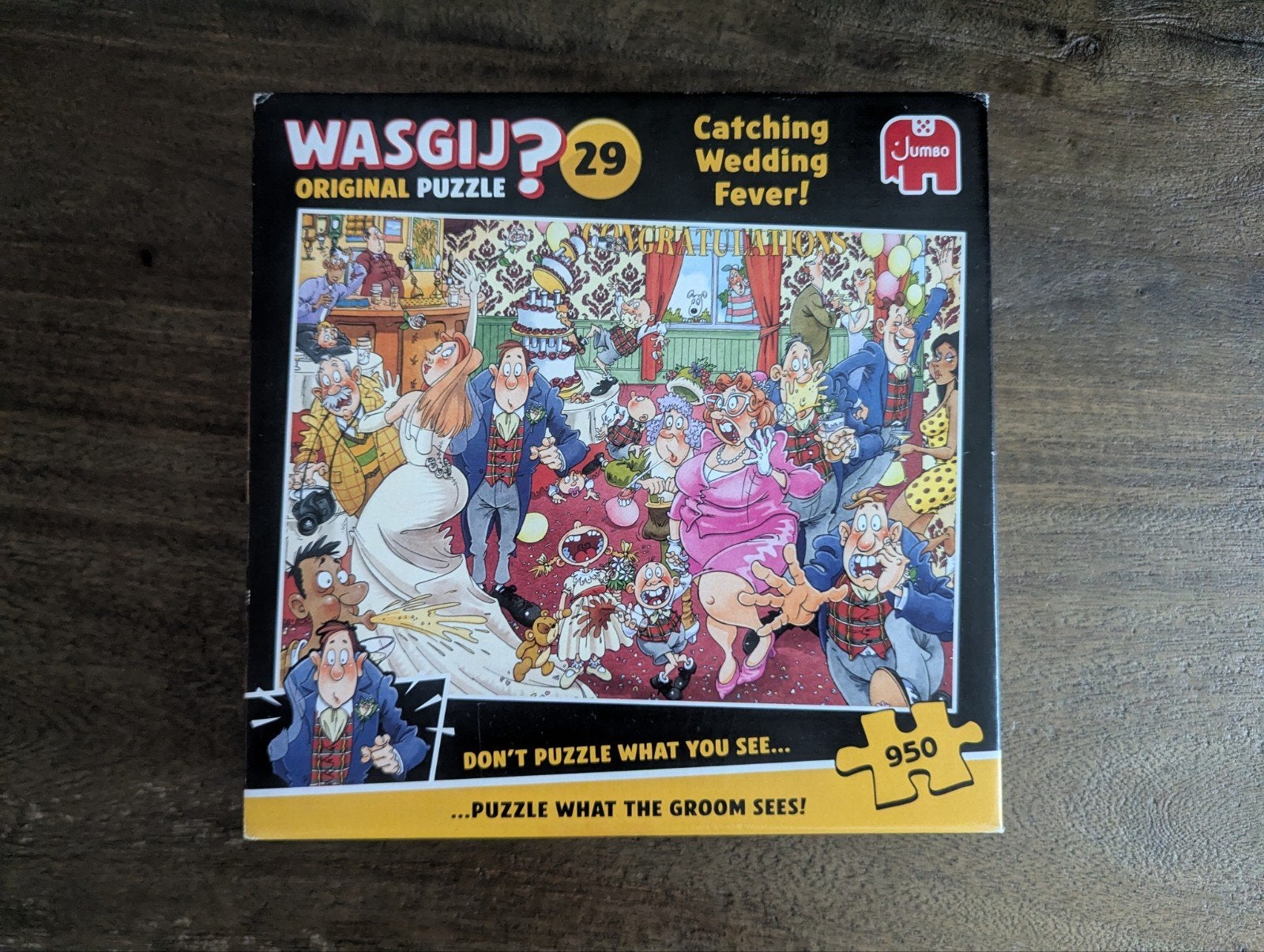 Wasgij original puzzel 29 Catching wedding fever, Ophalen, 500 t/m 1500 stukjes, Zo goed als nieuw