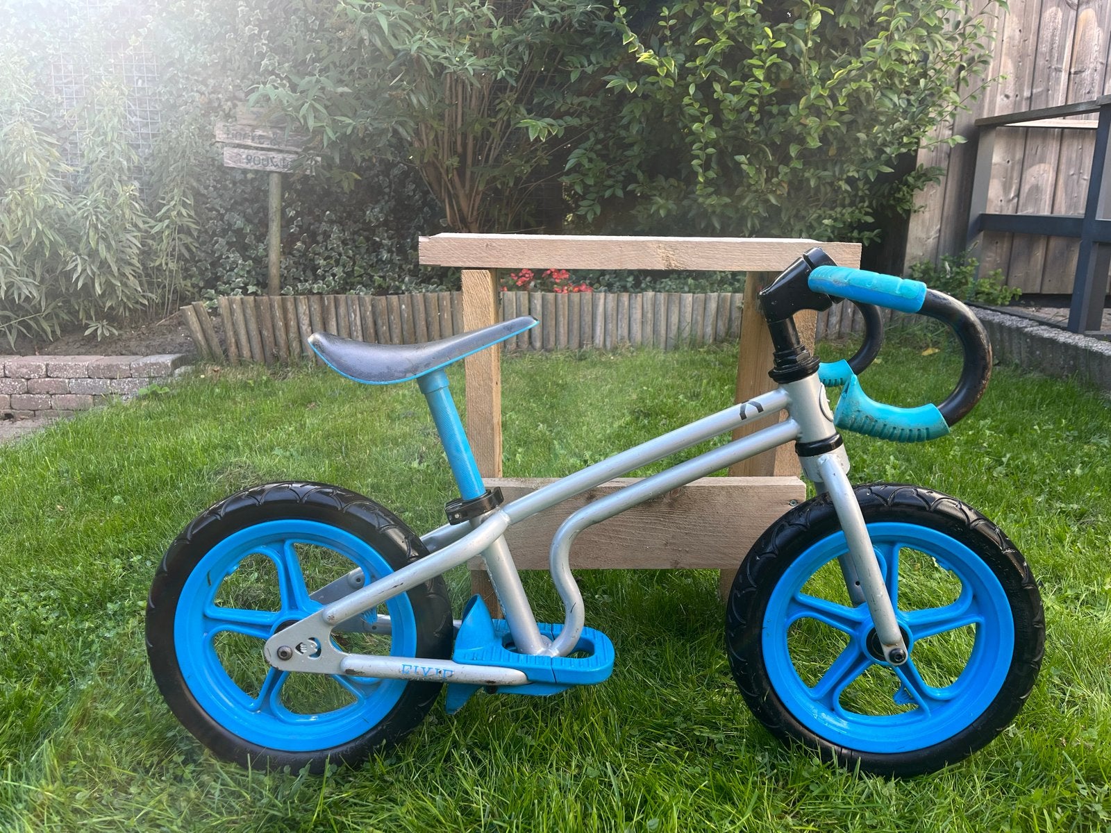 Loopfietsje met racefiets stuur - Blauw/Zilver, Ophalen, Gebruikt, Loopfiets