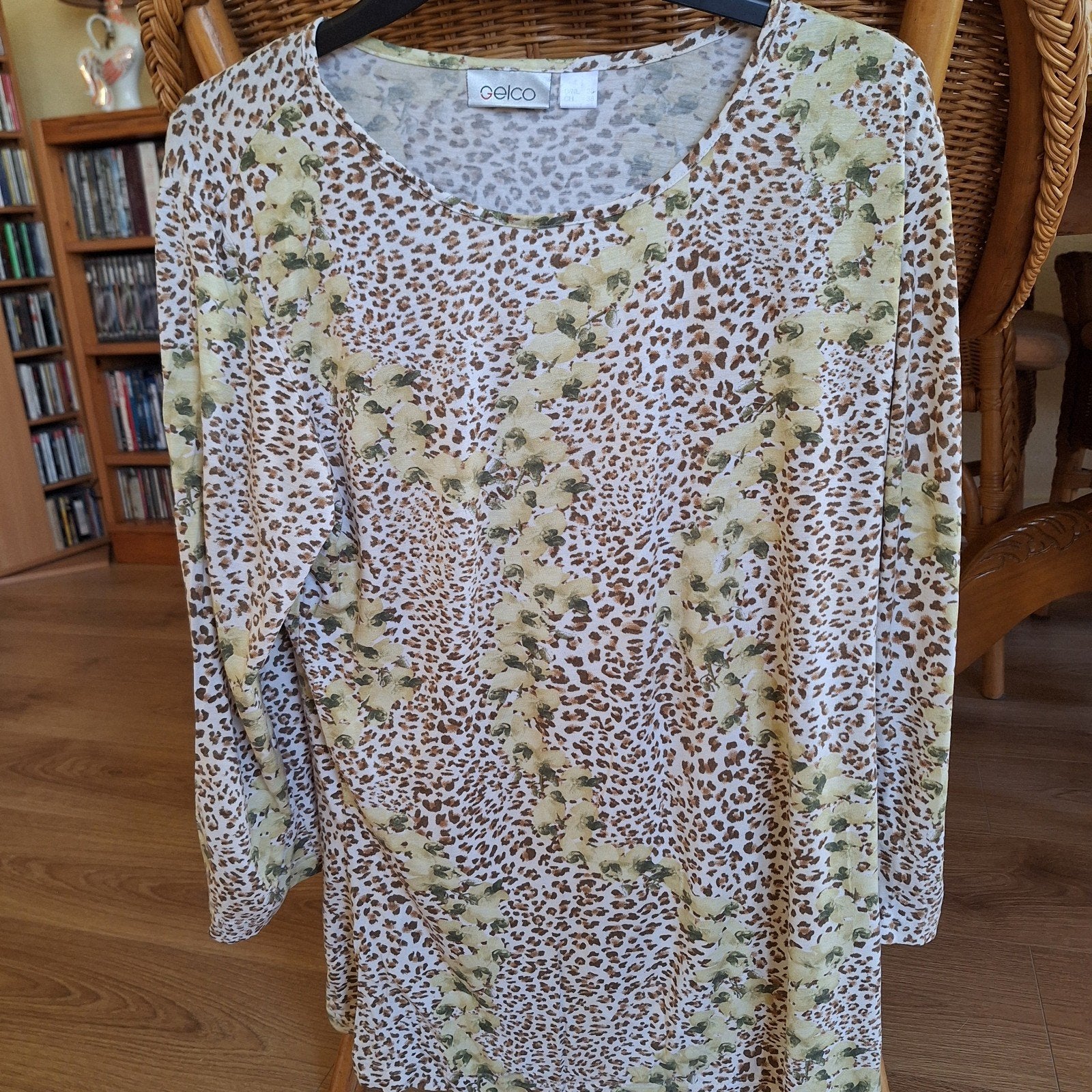 Dames shirtje met 3/4 mouwlengte maat 38 merk GELCO, Ophalen of Verzenden, Zo goed als nieuw, Maat 38/40 (M)