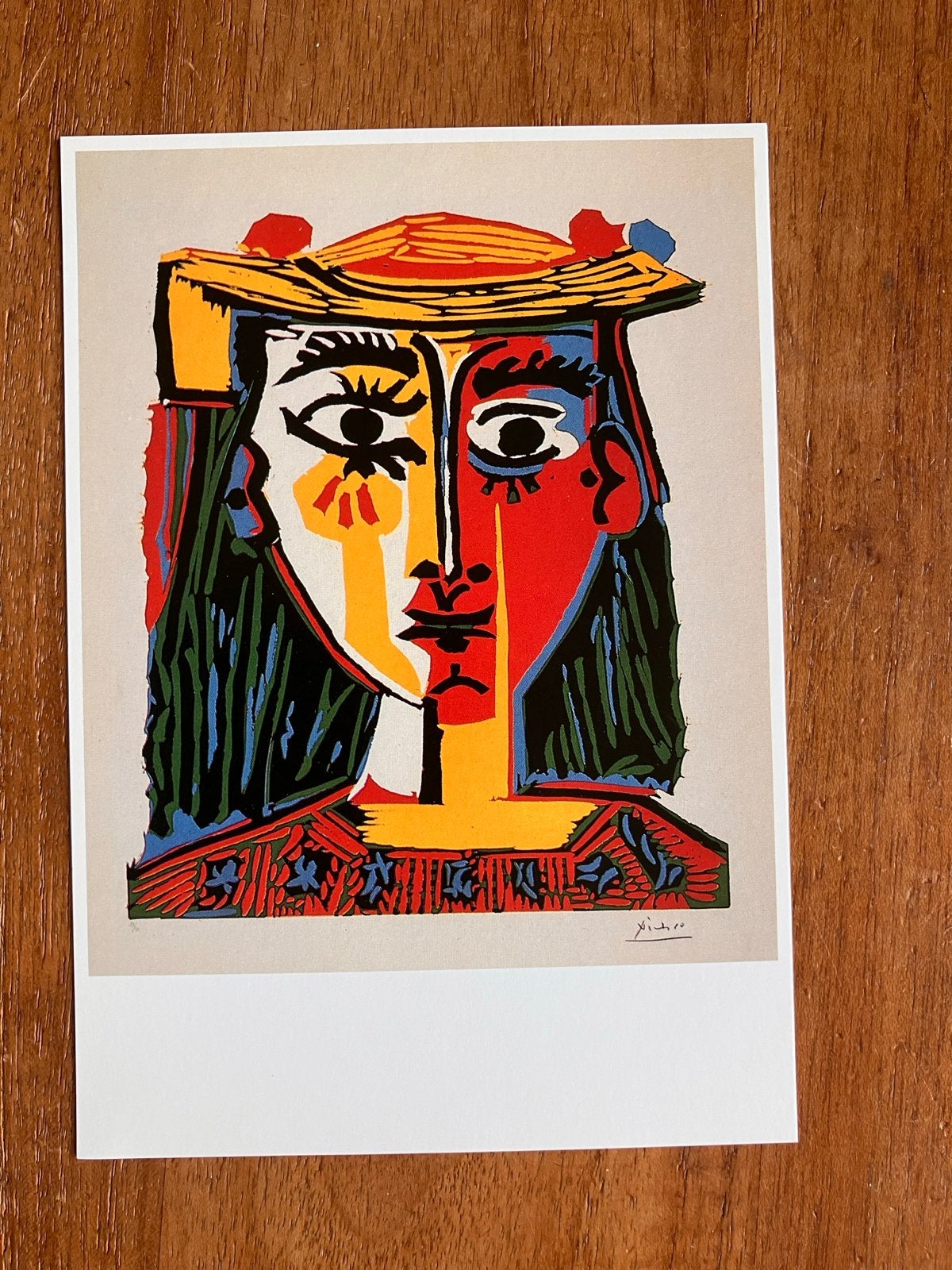 Pablo Picasso - Dame met hoed (Lady with Hat), Ophalen of Verzenden, 1980 tot heden, Ongelopen, Sterren en Beroemdheden