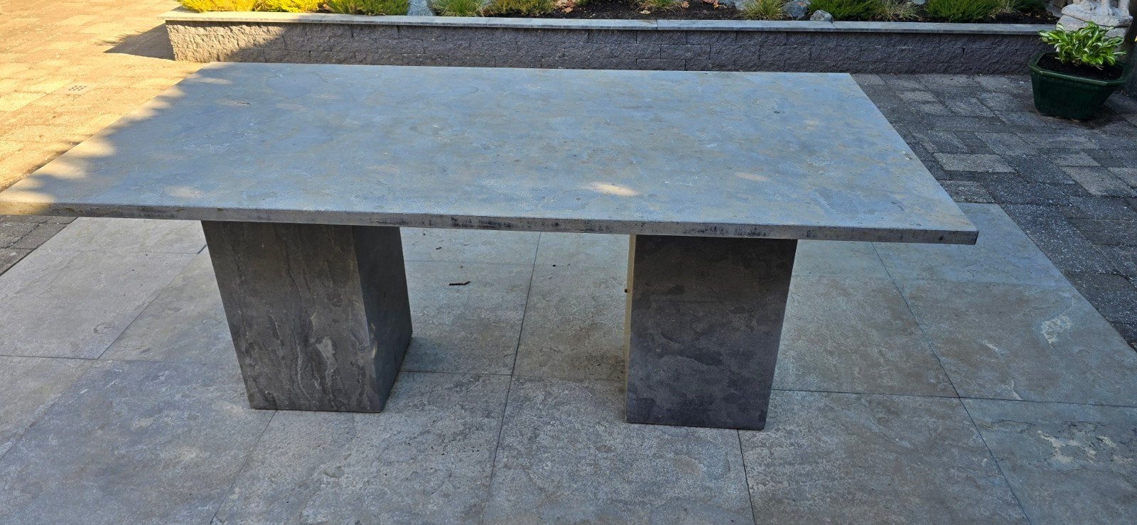 Tuin tafel Chinees hardsteen, Ophalen, Gebruikt, Rechthoekig, Overige materialen