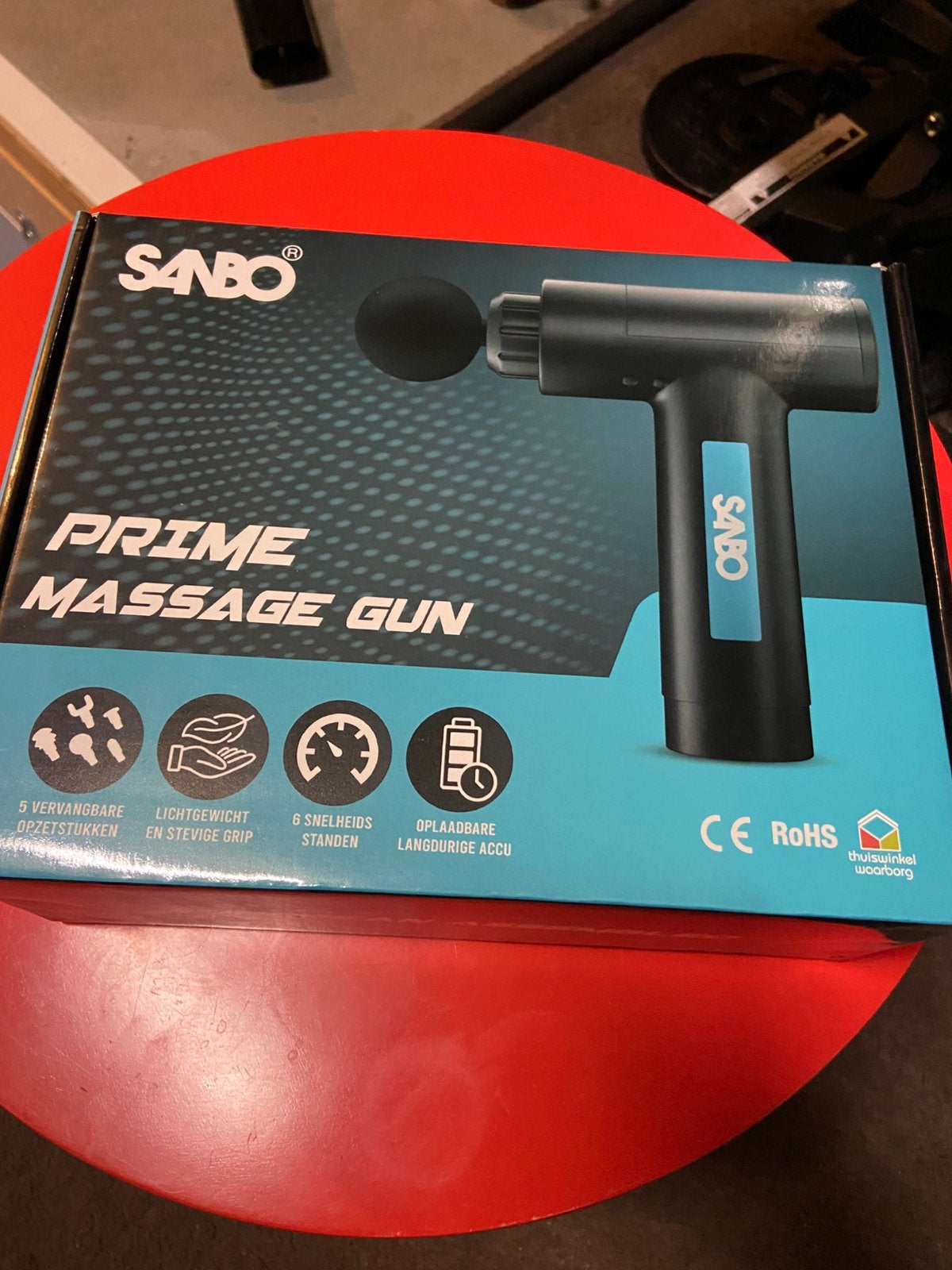 Massage Gun Sabo, Sport en Fitness, Ophalen of Verzenden, Zo goed als nieuw, Lichaamsverzorging