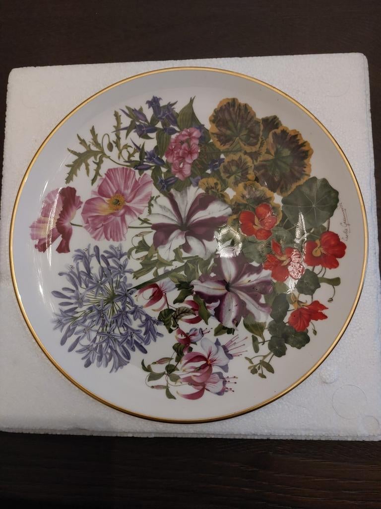 Franklin Porselein 'Bloemen van het Jaar' bord, 1977, Ophalen of Verzenden