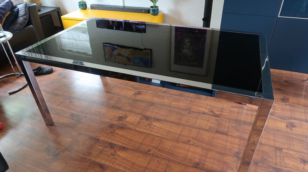 eetkamer tafel, upcycling project! klus project!, Ophalen, Gebruikt, 50 tot 100 cm, Vier personen