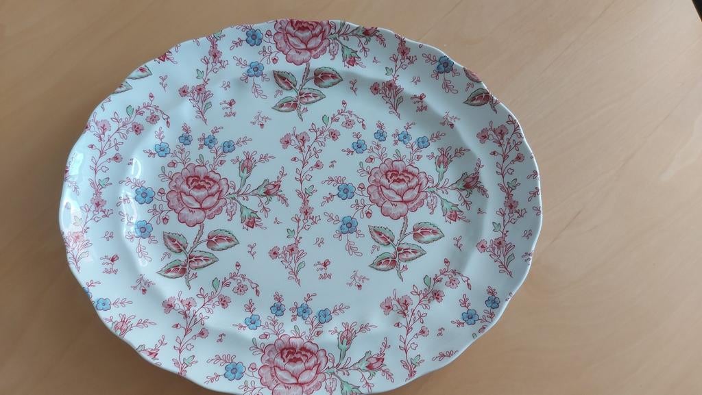 Ovale schaal 35cm - Engels porselein Johnson Bro's, Antiek en Kunst, Antiek | Servies los, Ophalen of Verzenden