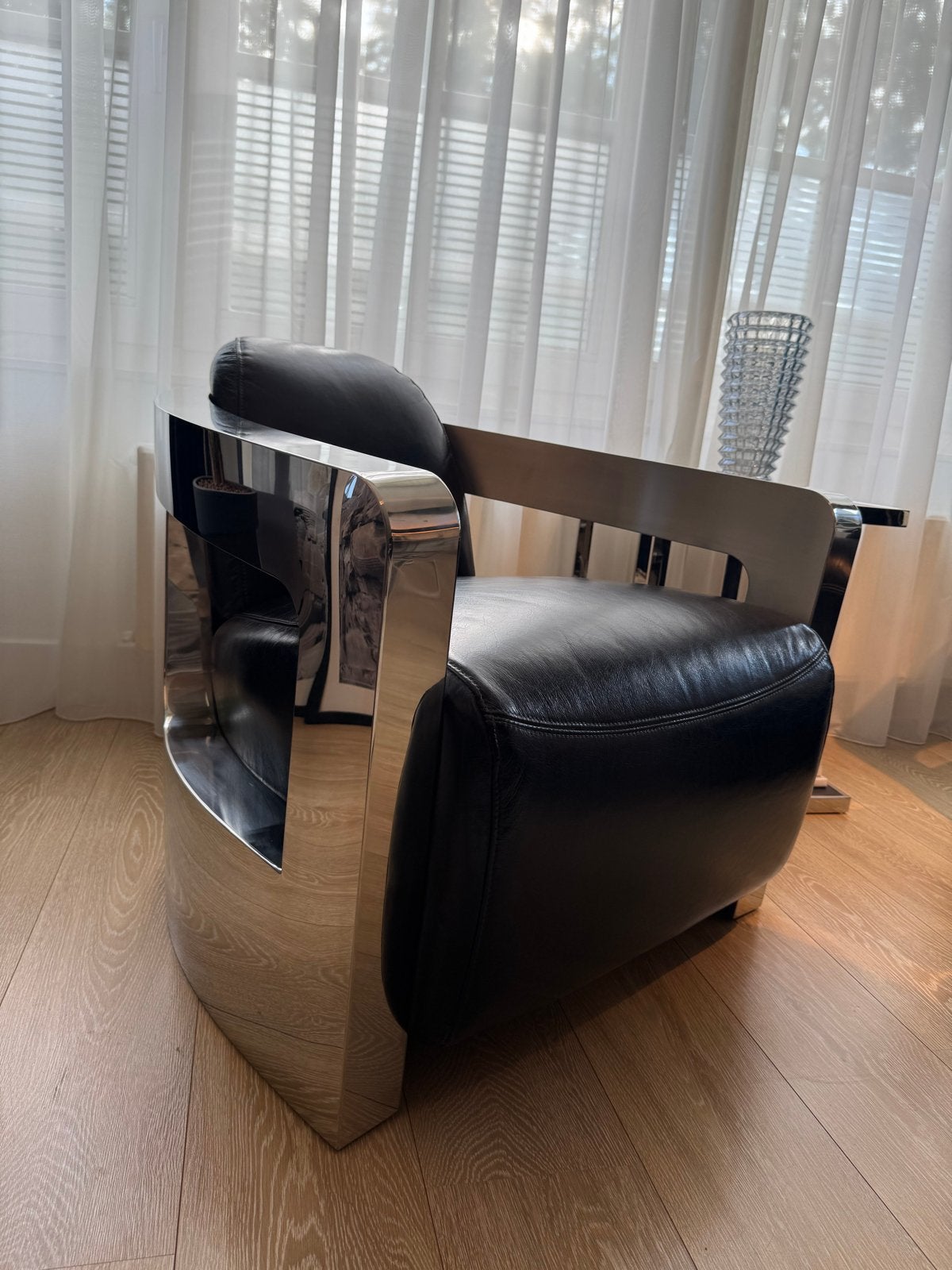 Luxe Design Fauteuils Mars Chair, Ophalen, Twee, Zwart, Leer
