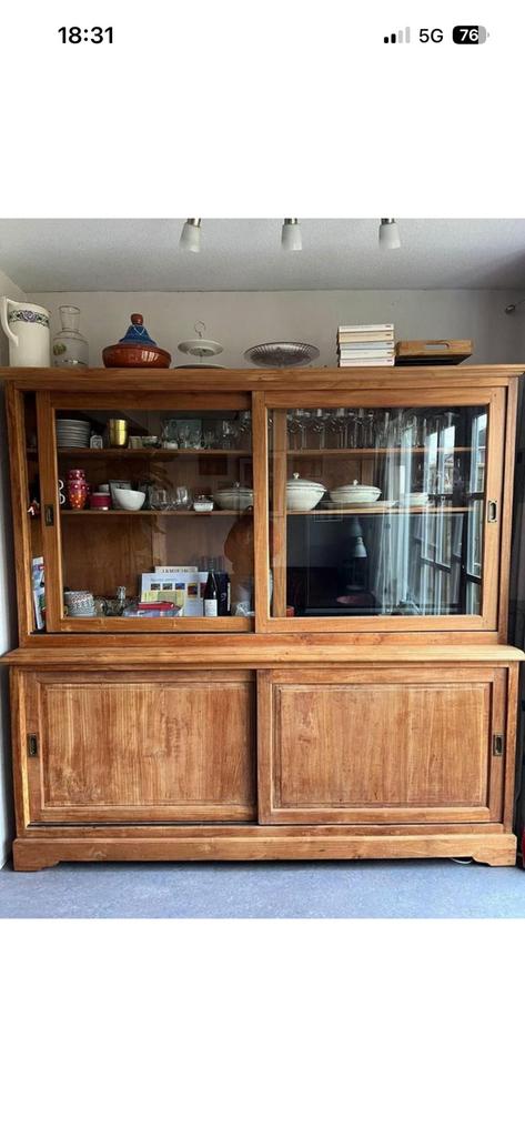 Teak houten buffetkast, Huis en Inrichting, 200 cm of meer, 150 tot 200 cm, Ophalen of Verzenden, Zo goed als nieuw