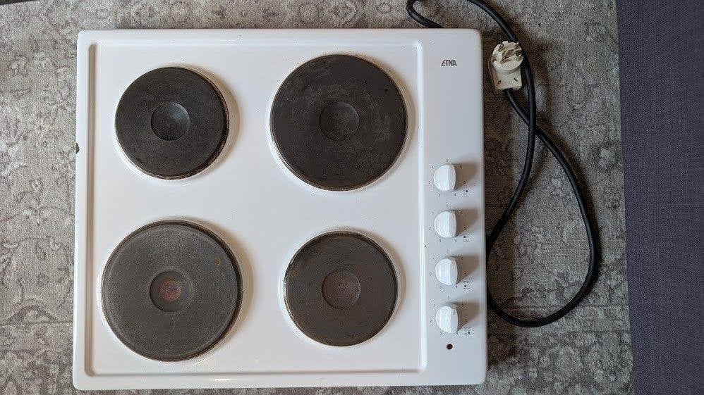 Etna KEV156WIT elektrische kookplaat, Ophalen, Gebruikt, 4 kookzones, Vrijstaand