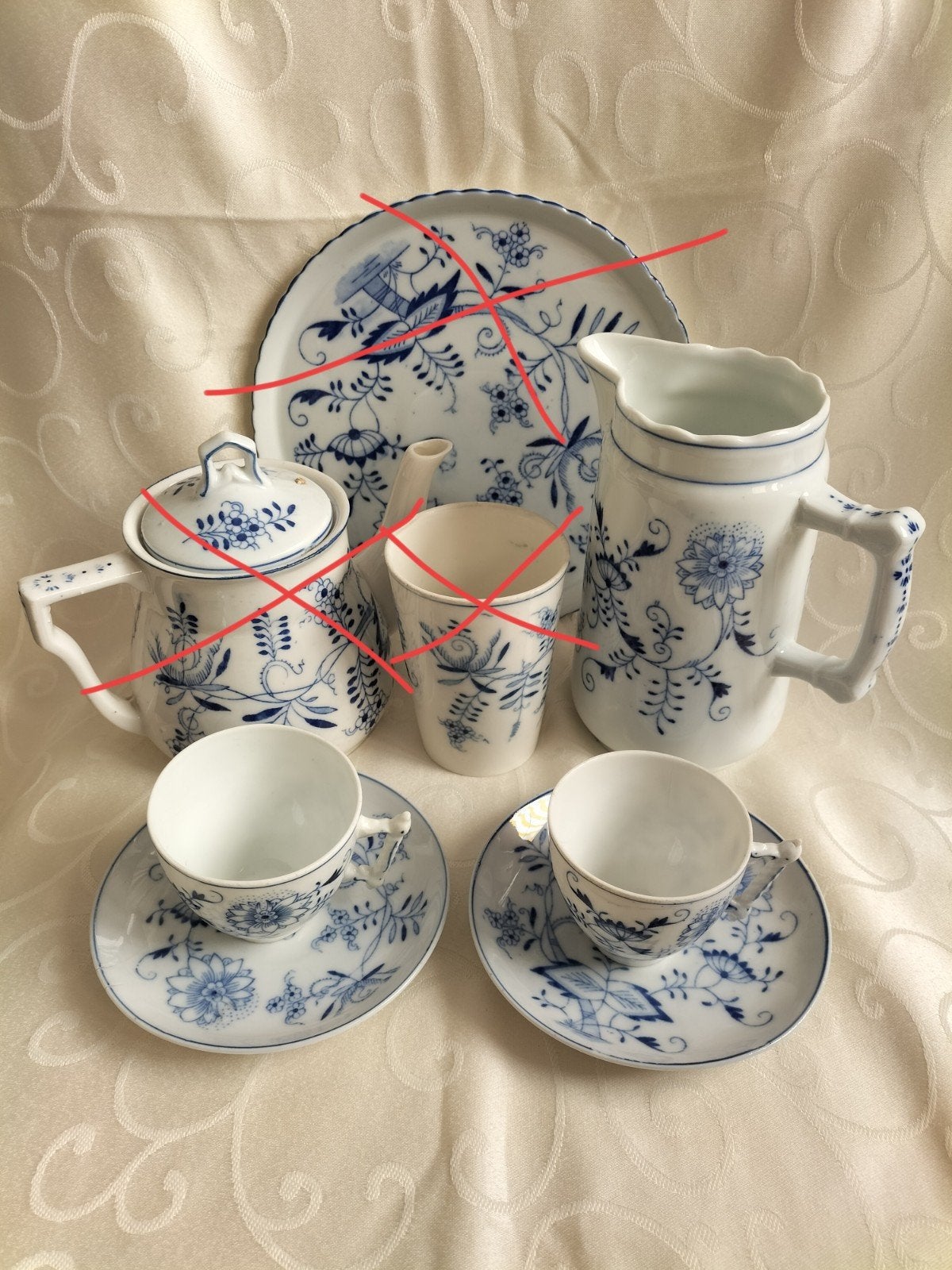Regout Maastricht blauw wit vintage Servies Set, Ophalen of Verzenden