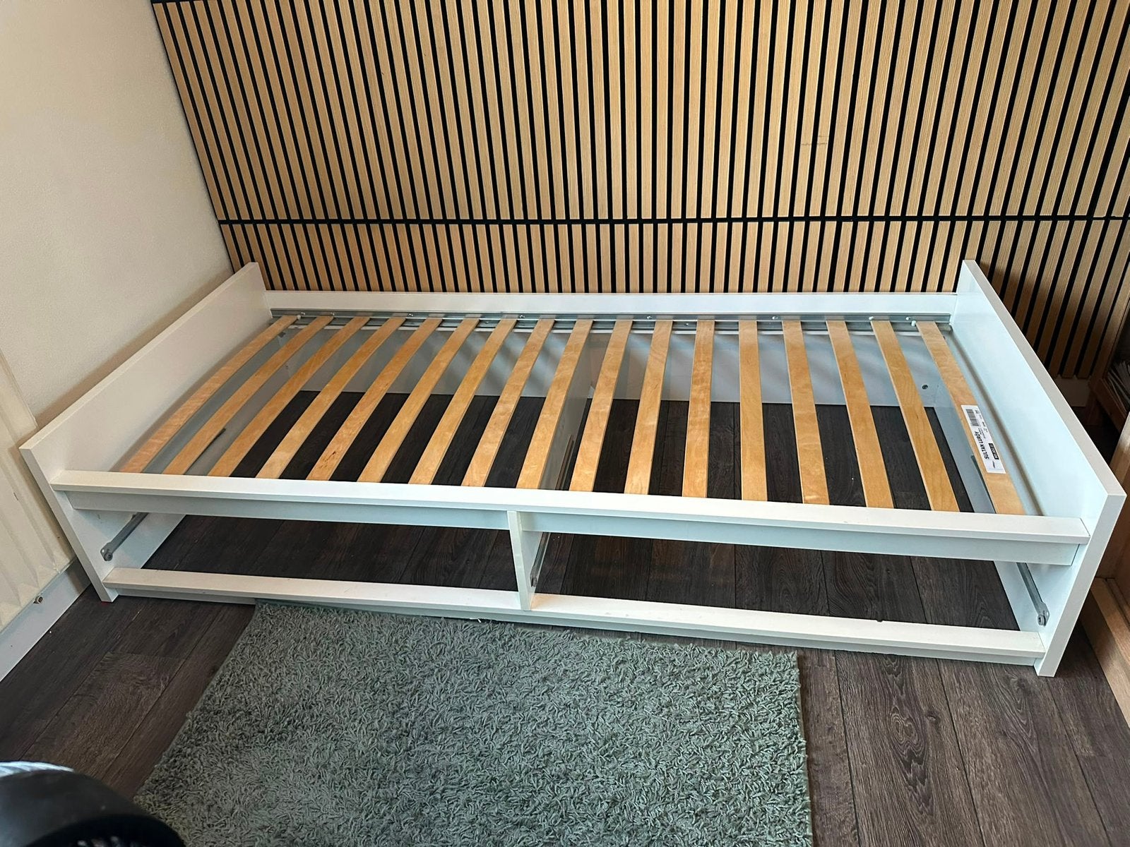 Ikea malm bed 90x200 incl 2 bedlades en matras, Ophalen, Zo goed als nieuw, Eenpersoons, 90 cm