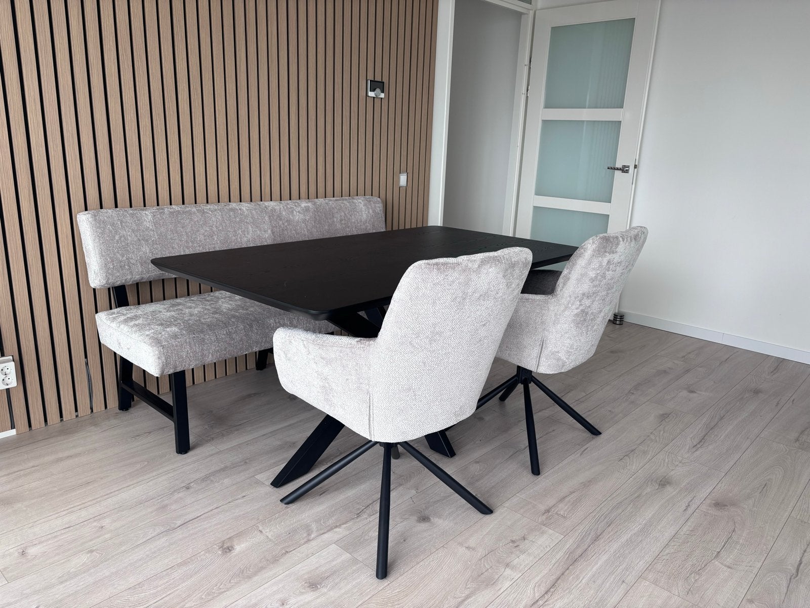 Eethoek Haco met bank en stoelen - Nieuw, Huis en Inrichting, Complete eetkamers, Ophalen, Zo goed als nieuw, 4 tot 6 stoelen