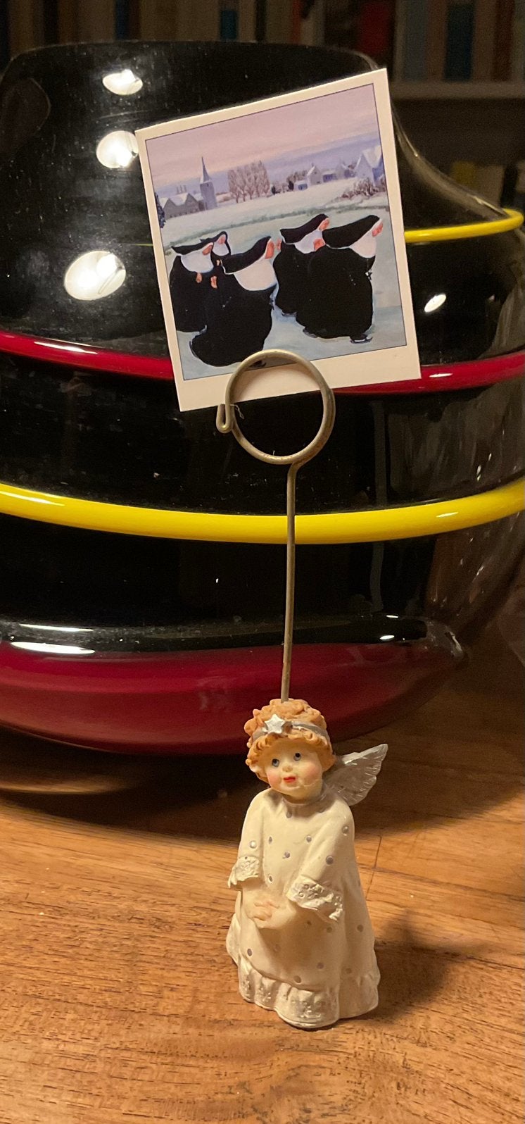 Foto houder als engeltje, Huis en Inrichting, Woonaccessoires | Memoborden, Ophalen of Verzenden, Zo goed als nieuw, Overige typen