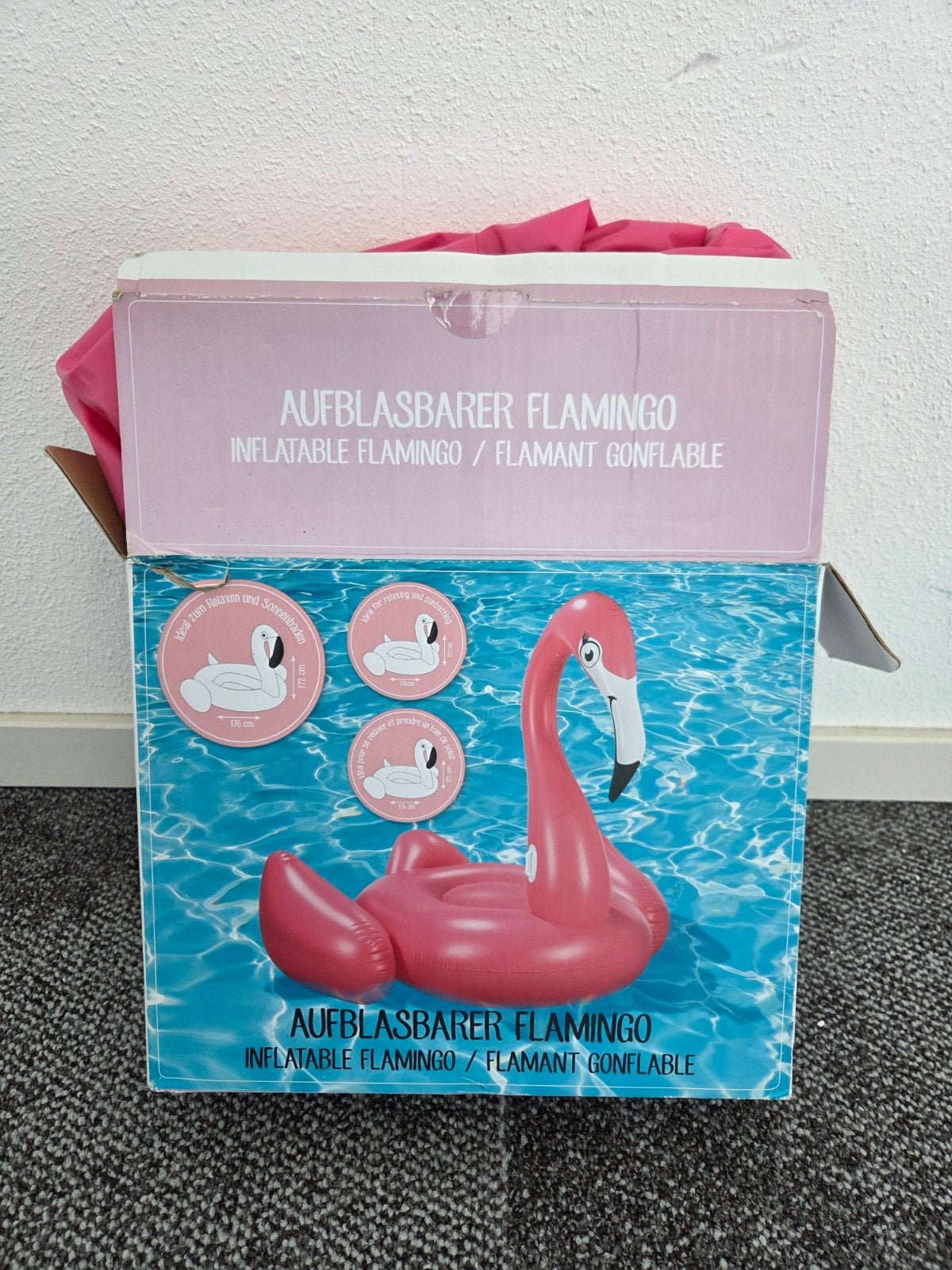 Opblaasbare Flamingo 1x gebruikt, Ophalen of Verzenden, Zo goed als nieuw