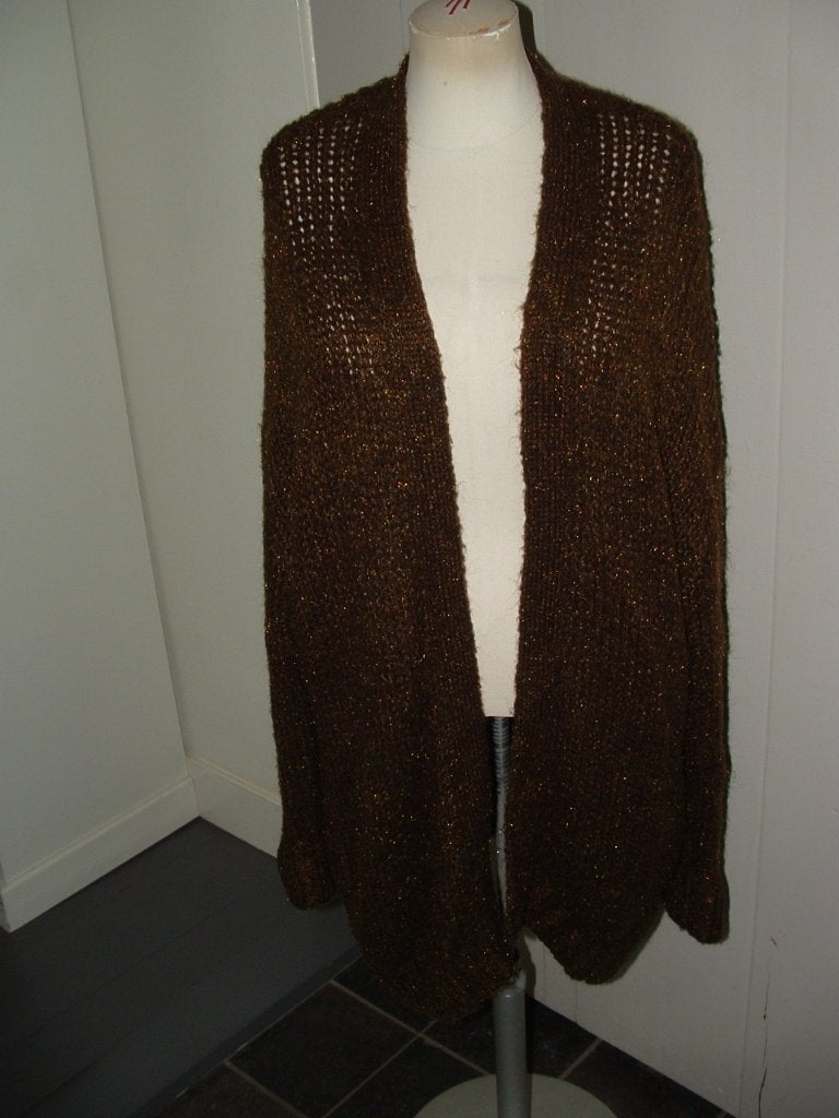 Costes c-reb lurex knit card halflang harig vest maat XS-S, Kleding | Dames, Truien en Vesten, Bruin, Ophalen of Verzenden, Zo goed als nieuw