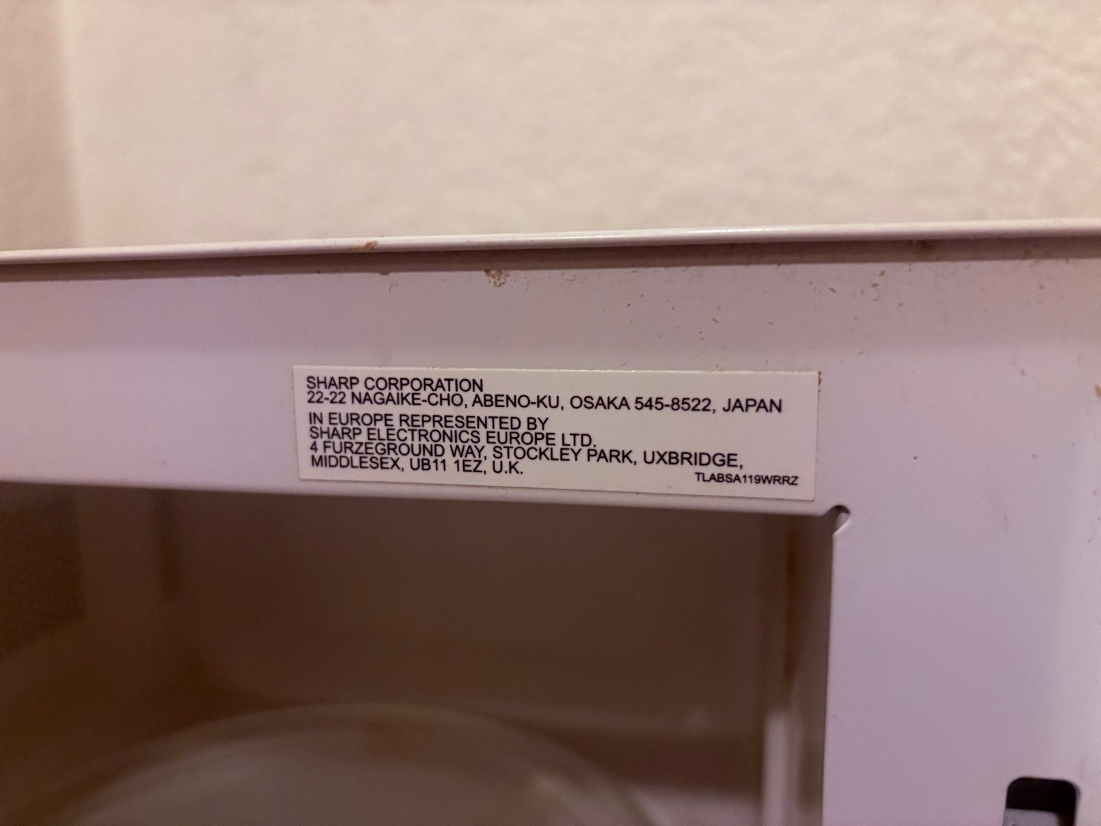 Sharp Magnetron - Wit - Goede staat, Witgoed en Apparatuur, Ophalen, Gebruikt, Magnetron, Draaiplateau