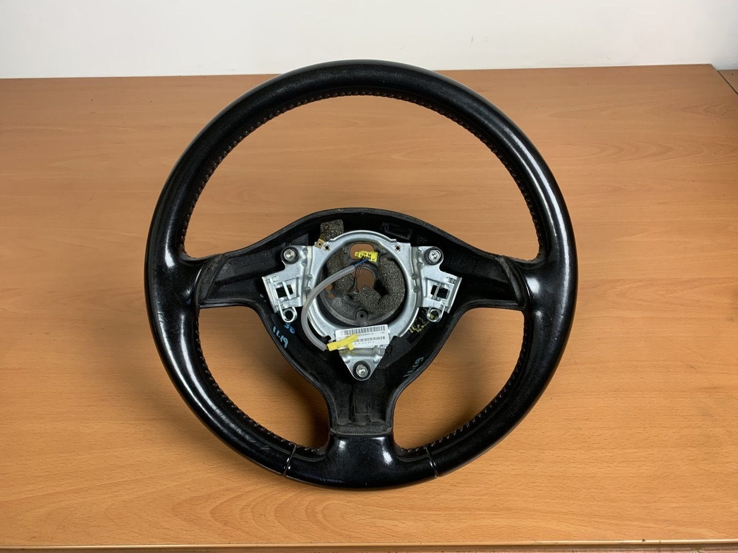 Leren stuurwiel vw golf 4 + cabrio - skoda fabia I 3-spaaks, Gebruikt, -, -, Volkswagen