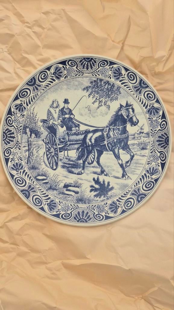 Friese Sjees, 30cm delfts blauw bord, Ophalen