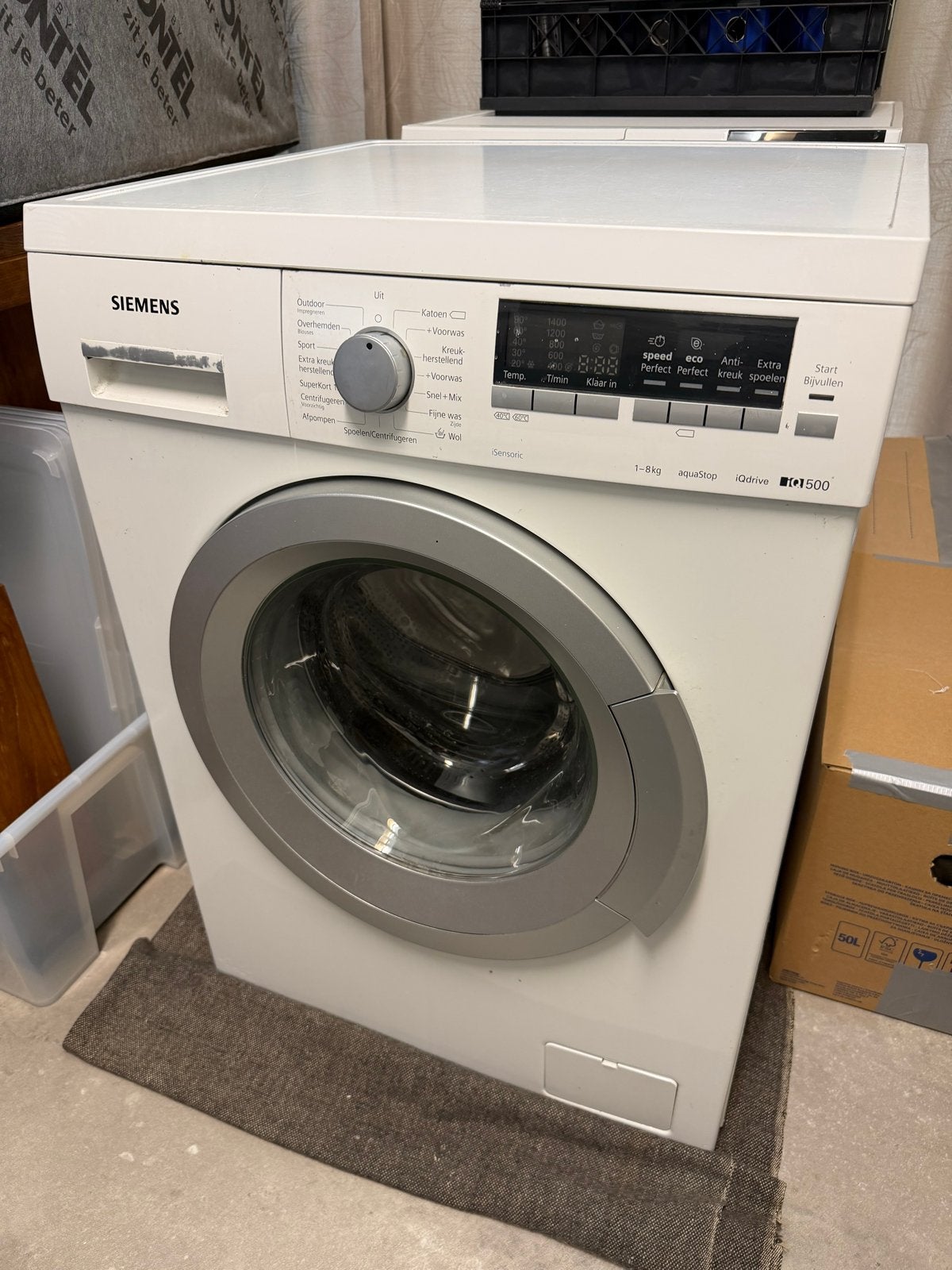 Siemens Wasmachine 1-8kg +-8 jaar, Ophalen, Gebruikt, Voorlader, Kort programma
