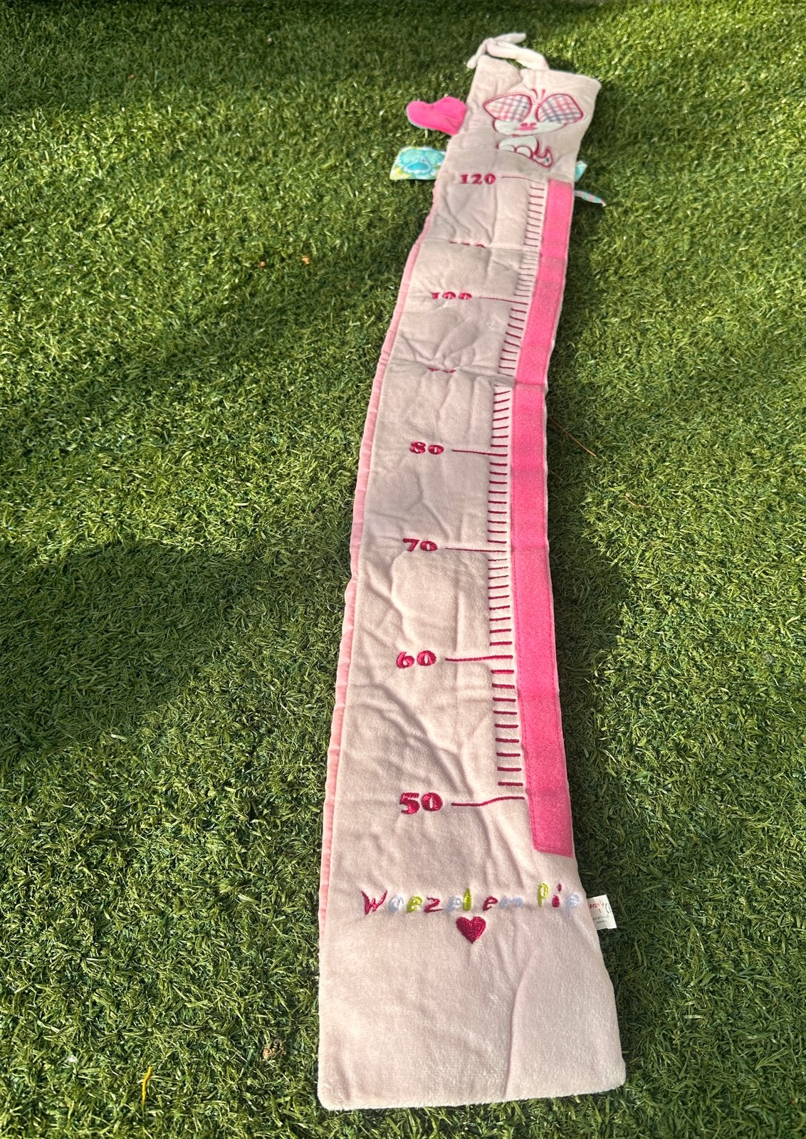 Leuke roze, groeimeter van Woezel & Pip voor Kinderkamer, Ophalen, Zo goed als nieuw