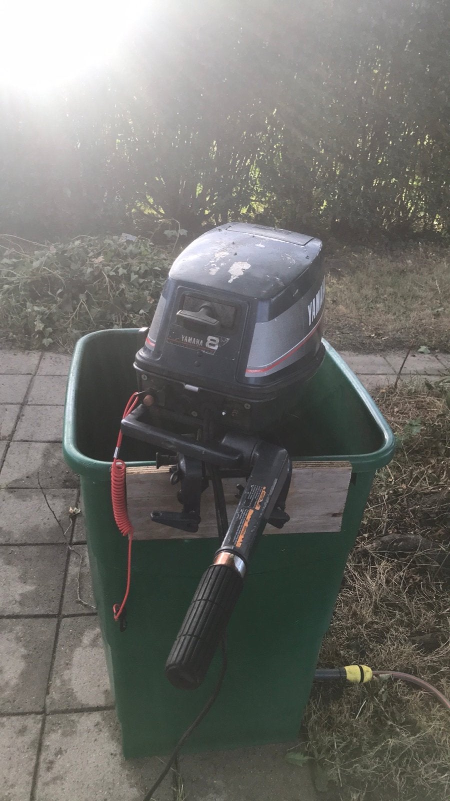 Yamaha 8 pk buitenboordmotor - schakelpook afgebroken, Ophalen, Gebruikt