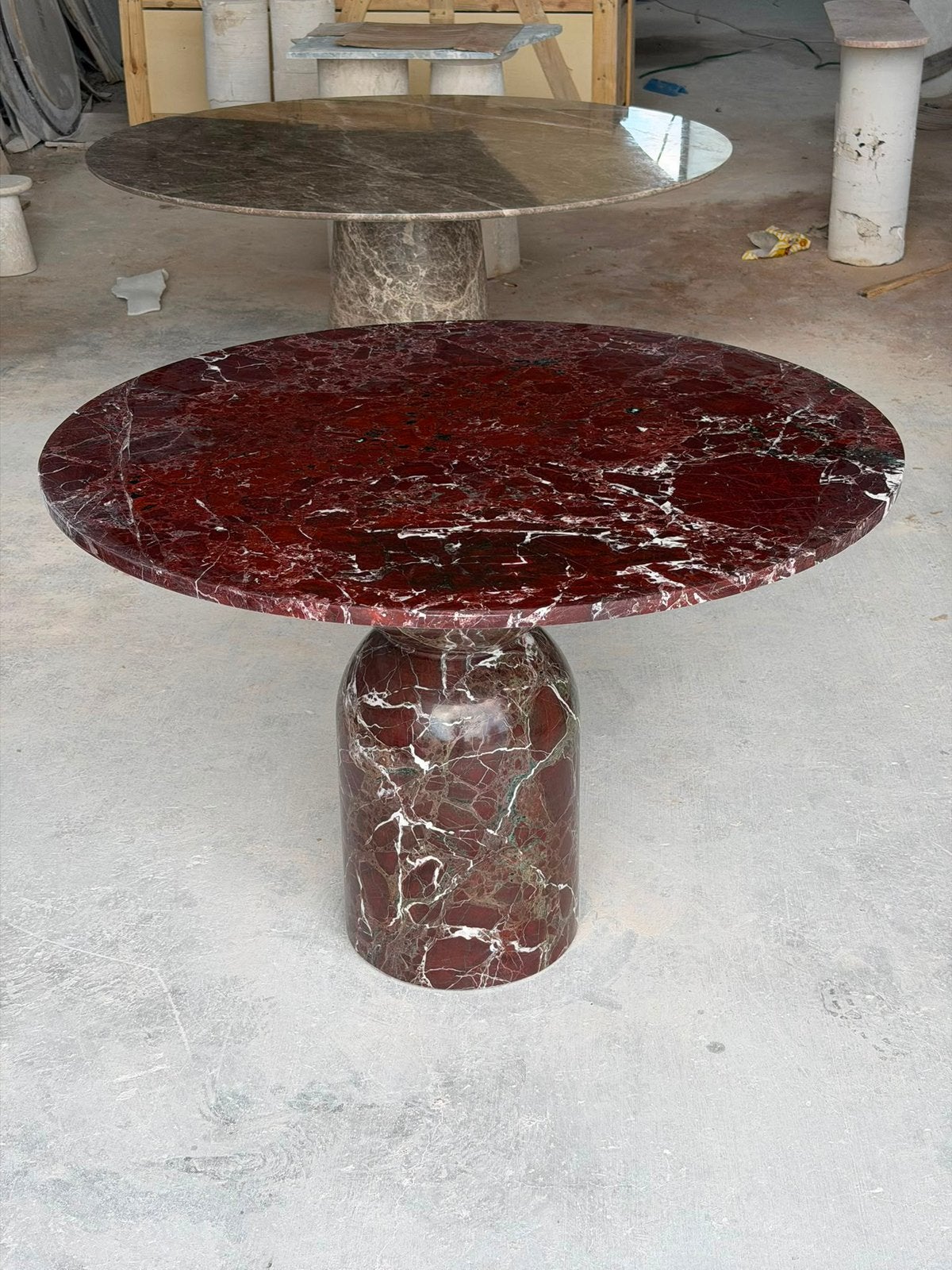 Rosso Levanto / Cherry Red / Kersenrood marmer tafel, Ophalen, Nieuw, Rechthoekig, 50 tot 100 cm