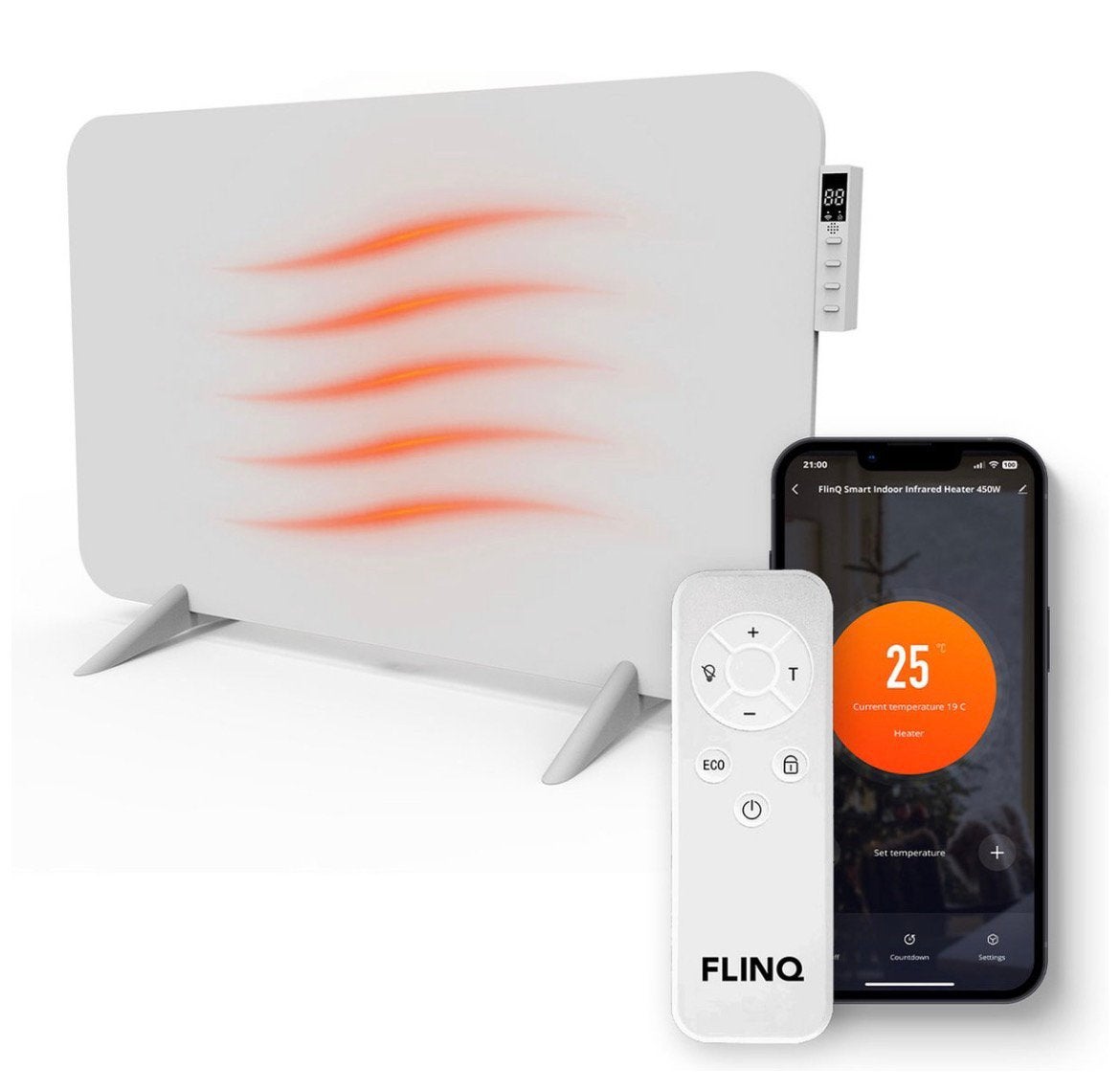 Flinq infaroodpaneel paneel 450w, 30 tot 80 cm, Overige typen, Ophalen of Verzenden, Zo goed als nieuw