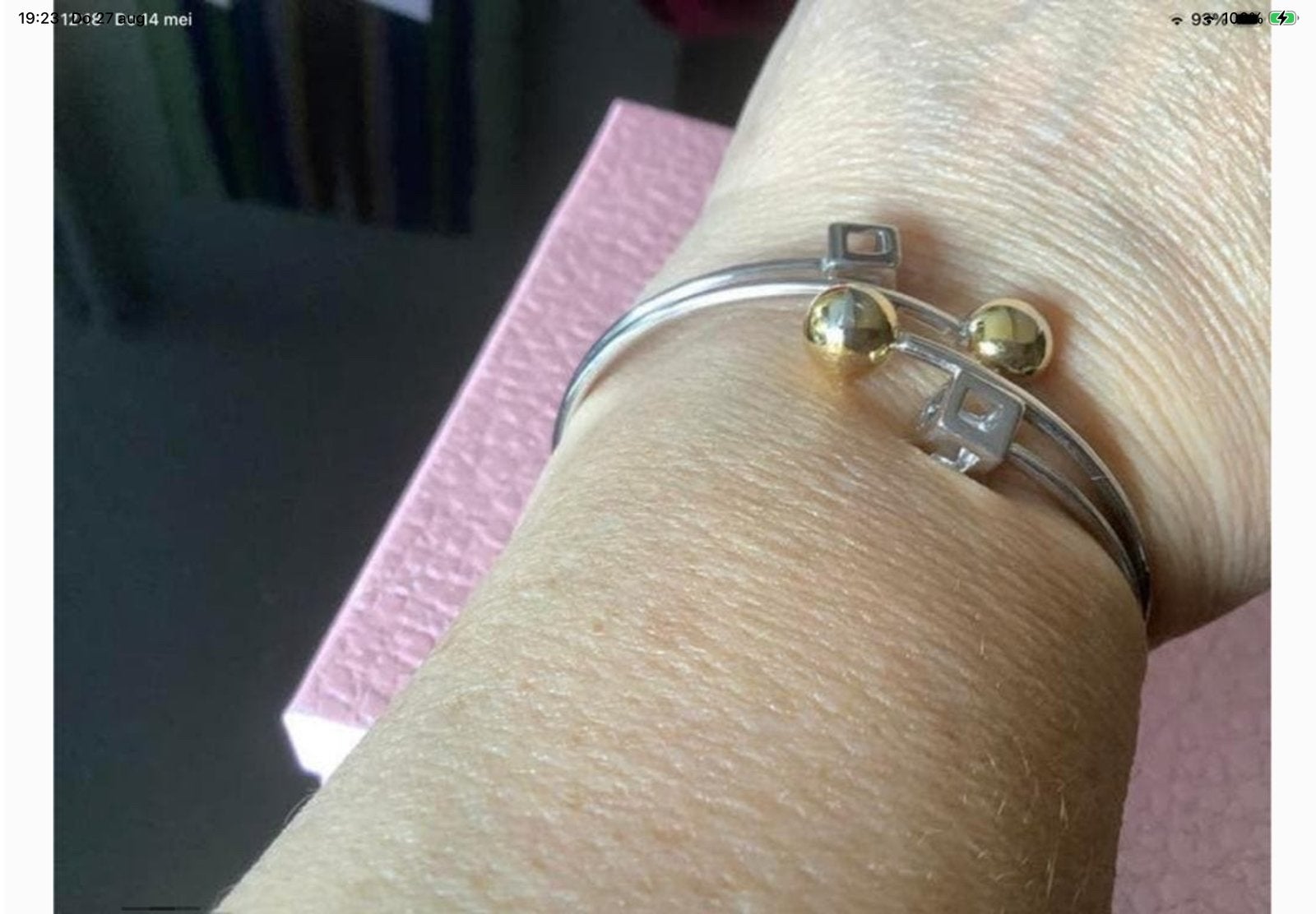 Prachtige uniek gouden armband Kube Balletjes Italy 18 k 750, Verzenden, Zo goed als nieuw, Goud, Goud