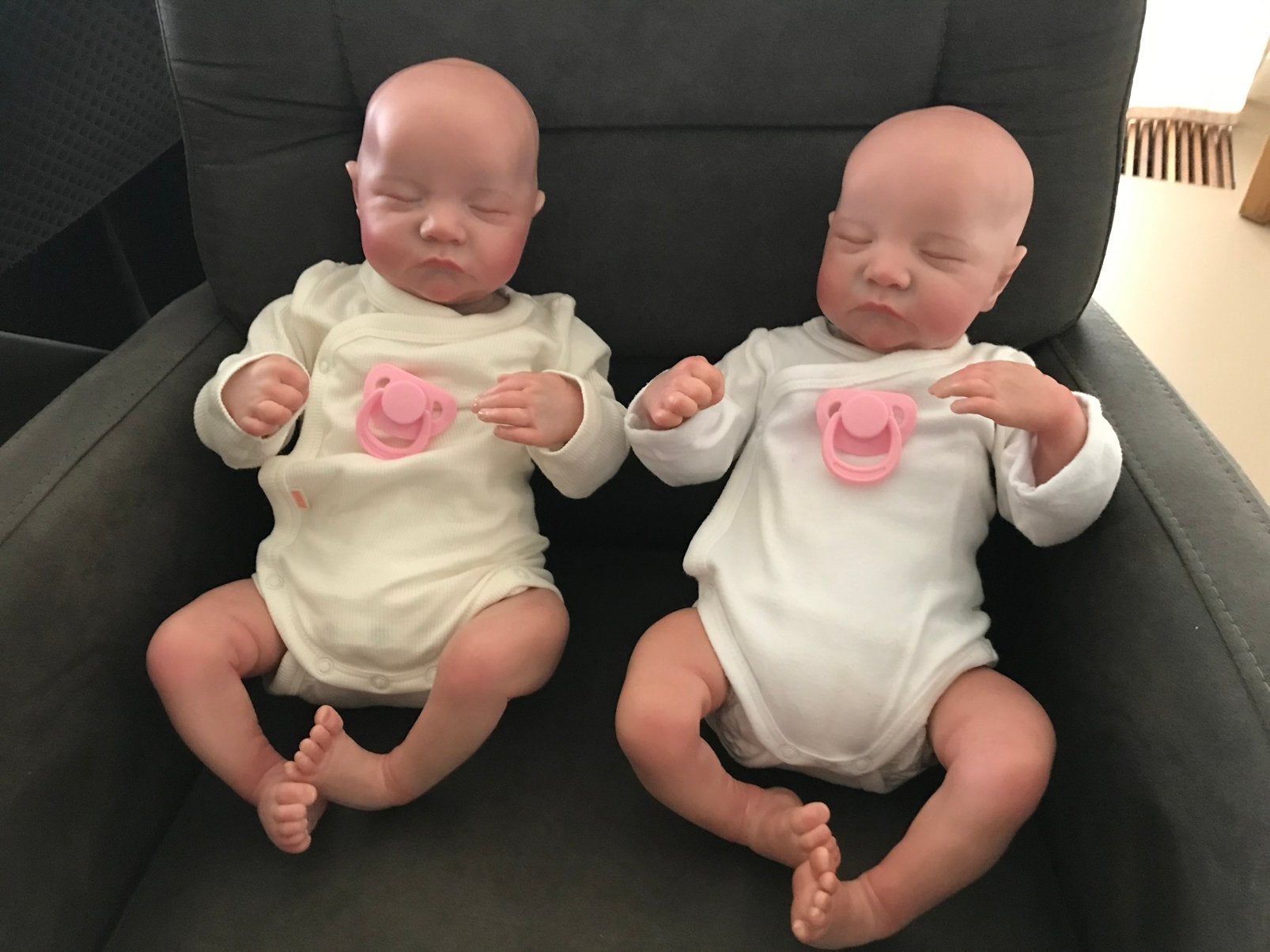 Tweeling Reborn baby, Ophalen, Nieuw, Babypop, Levensecht of Reborn