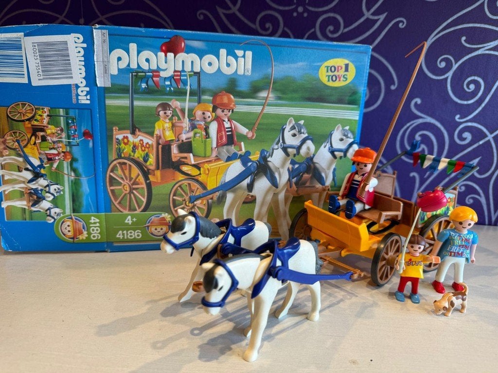 Playmobil Paardenkoets 4186 - Complete set, Kinderen en Baby's, Speelgoed | Playmobil, Complete set, Voertuig, Ophalen of Verzenden