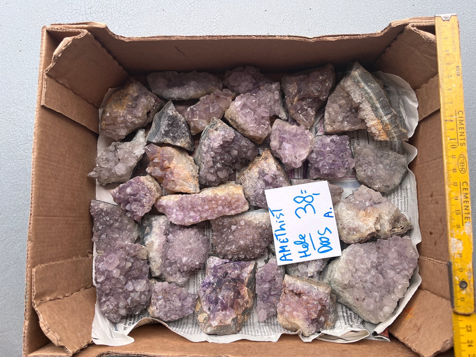 Ruwe Amethist Kristallen - Zelf Schoonmaken (4 Dozen), Ophalen of Verzenden, Gebruikt
