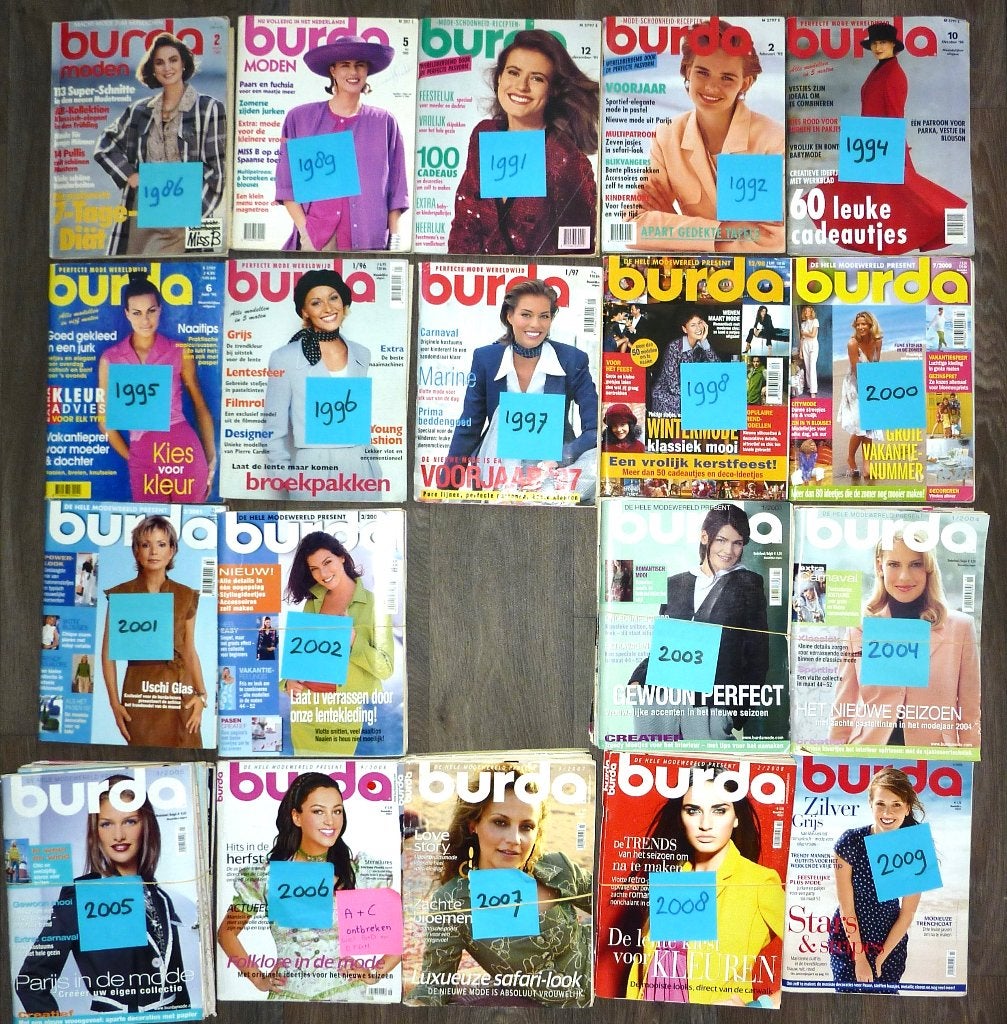 BURDA 1986-2009, Hobby en Vrije tijd, Ophalen, Overige typen, Vrouw, Burda