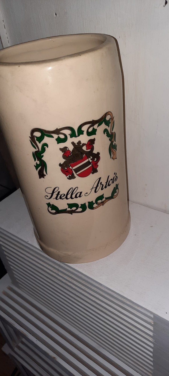 Vintage keramieken Stella Artois bierpul., Verzamelen, Ophalen of Verzenden, Zo goed als nieuw, Pul(len), Overige merken