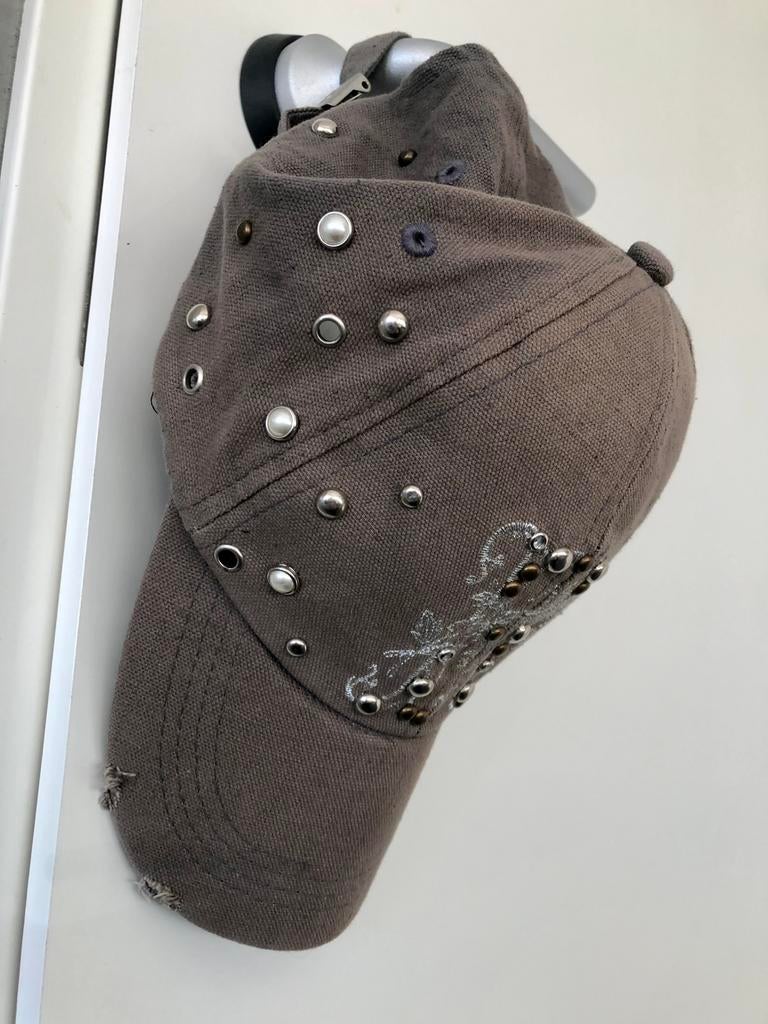 Replay Vintage Baseball Cap pet met studs en parels, Nieuw, Pet, Replay, One size fits all