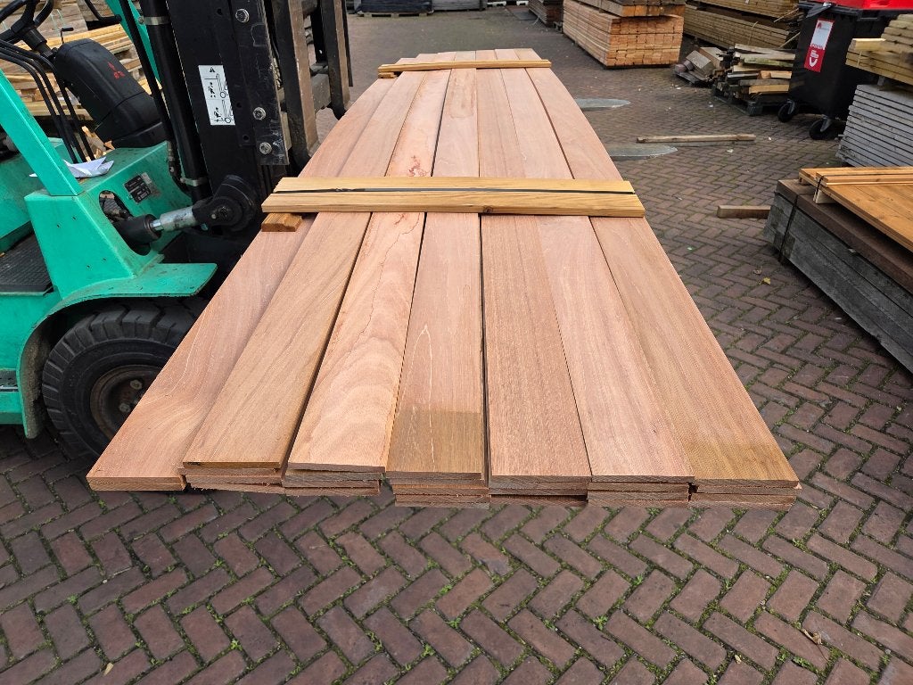 27 Meranti planken 11x120 mm  / 3.80 m lang– nr: HP36, Tuin en Terras, Ophalen, Planken, Nieuw, Hardhout