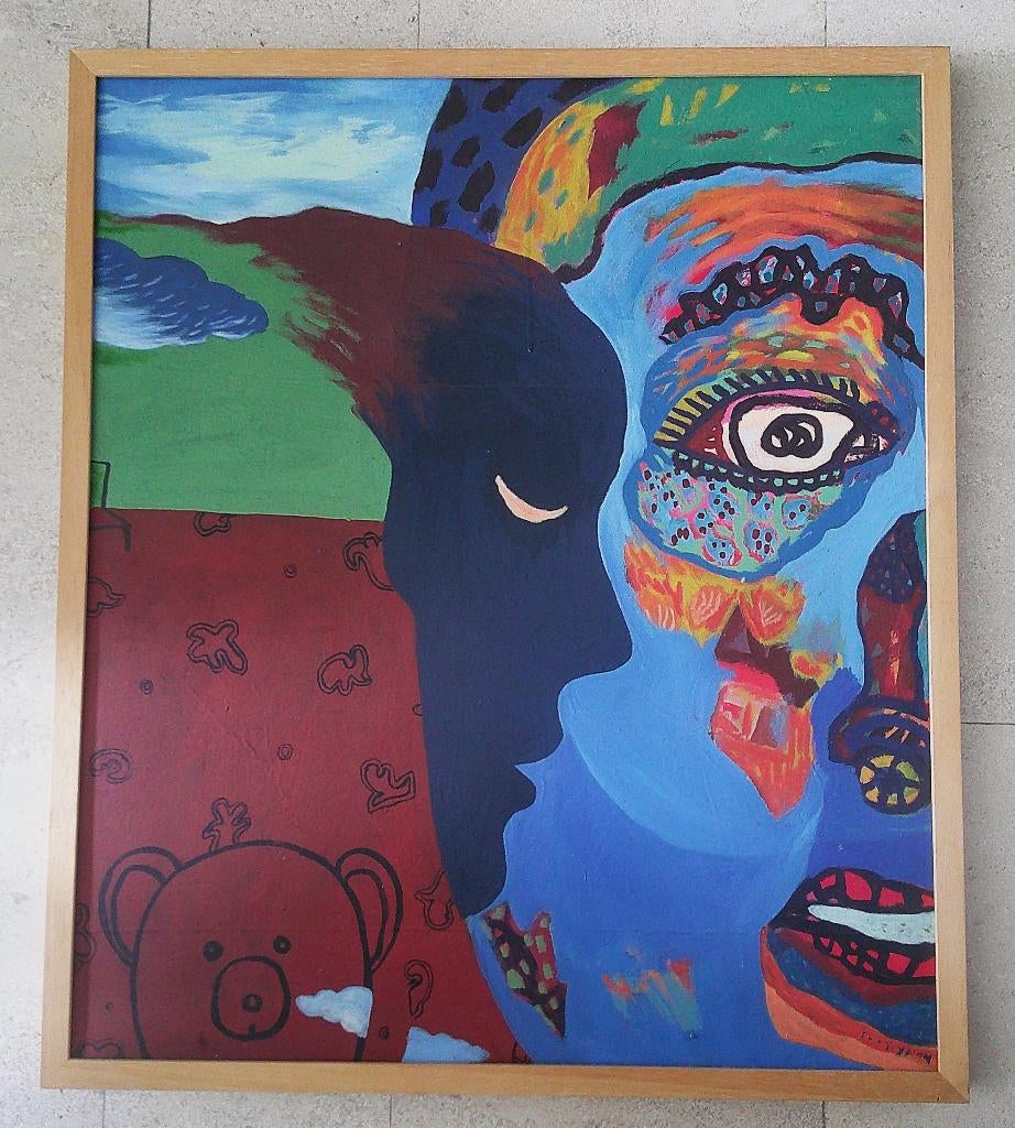compositie met hoofd vrouw 2004 - Surajiya (Indonesië), Ophalen of Verzenden