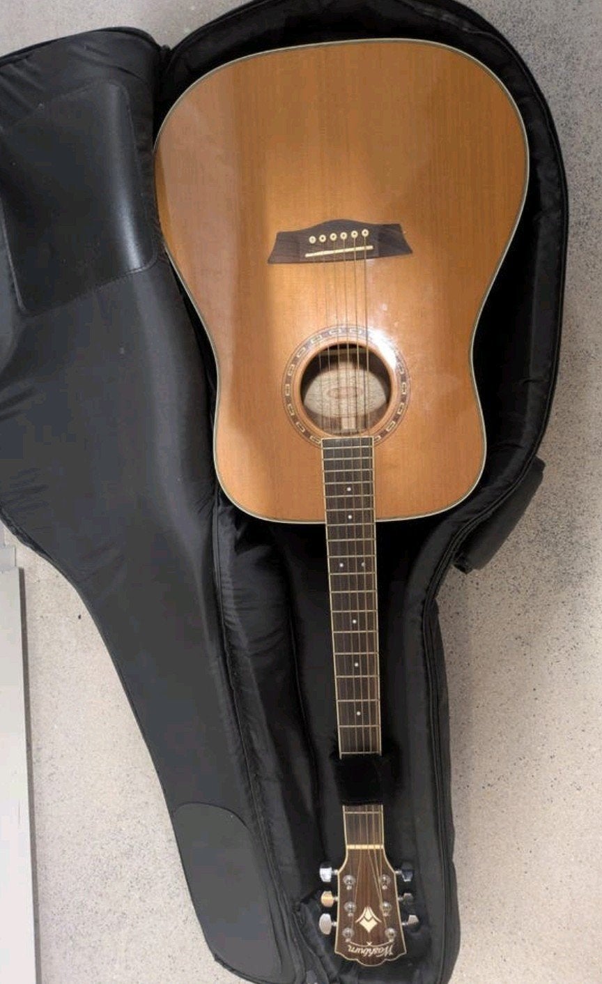 Washburn HD21S WA1 Westerngitaar in goede staat, Ophalen, Gebruikt, Western- of Steelstringgitaar, Met koffer