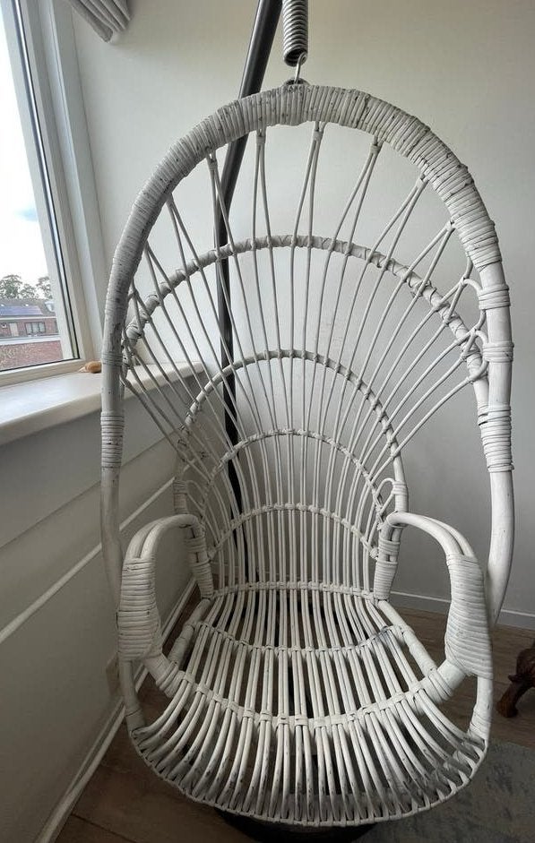 Rotan hangstoel, Ophalen, Gebruikt, Hout, Eén
