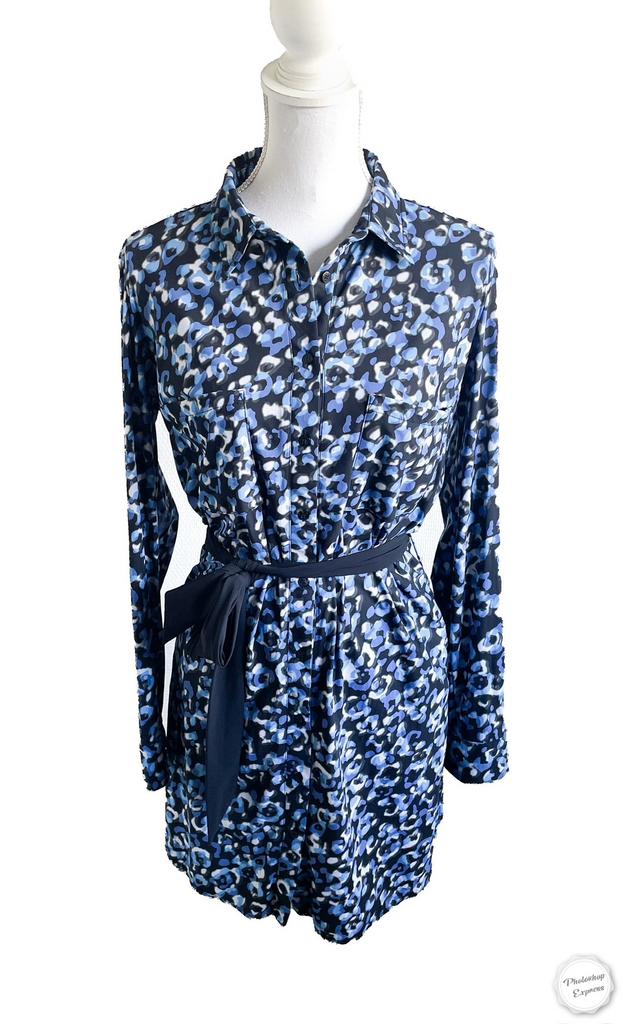 Mooie blouse jurk van Studio Anneloes M, Maat 38/40 (M), Maroastraat 77 1060 LG Amsterdam, Blauw, Ophalen of Verzenden