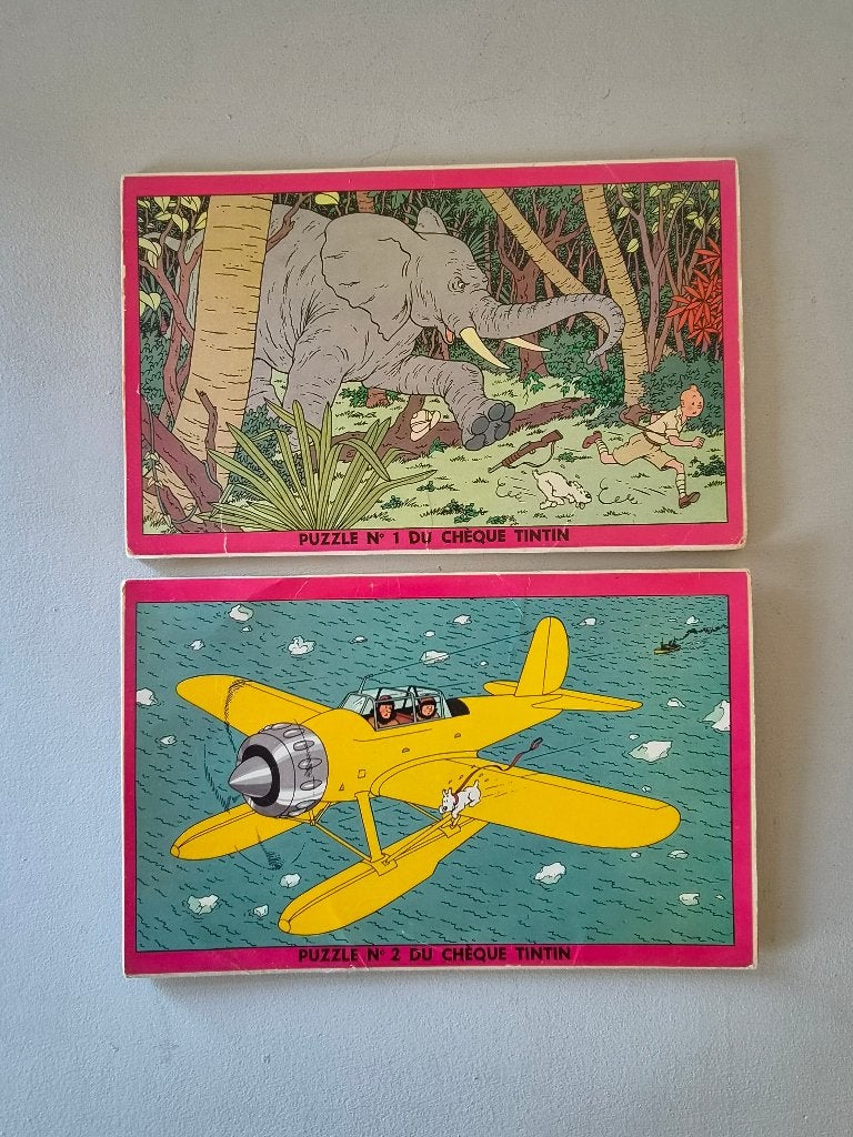 Kuifje / Tintin puzzels uit de jaren 50, Ophalen of Verzenden, Kuifje, Zo goed als nieuw, Boek of Spel